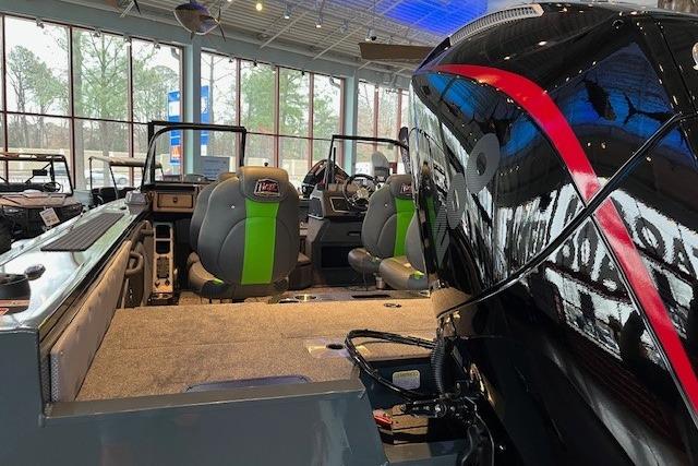 2026 Ranger VX1888 WT boat interior with modern seating and powerful engine.