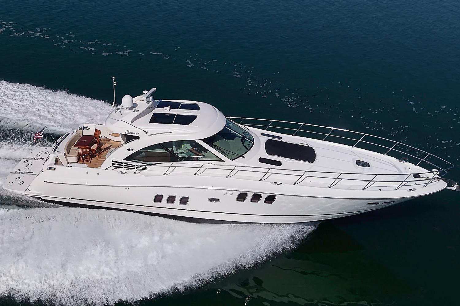 Luxury 2008 Sea Ray 60 Sundancer yacht cruising on open water.