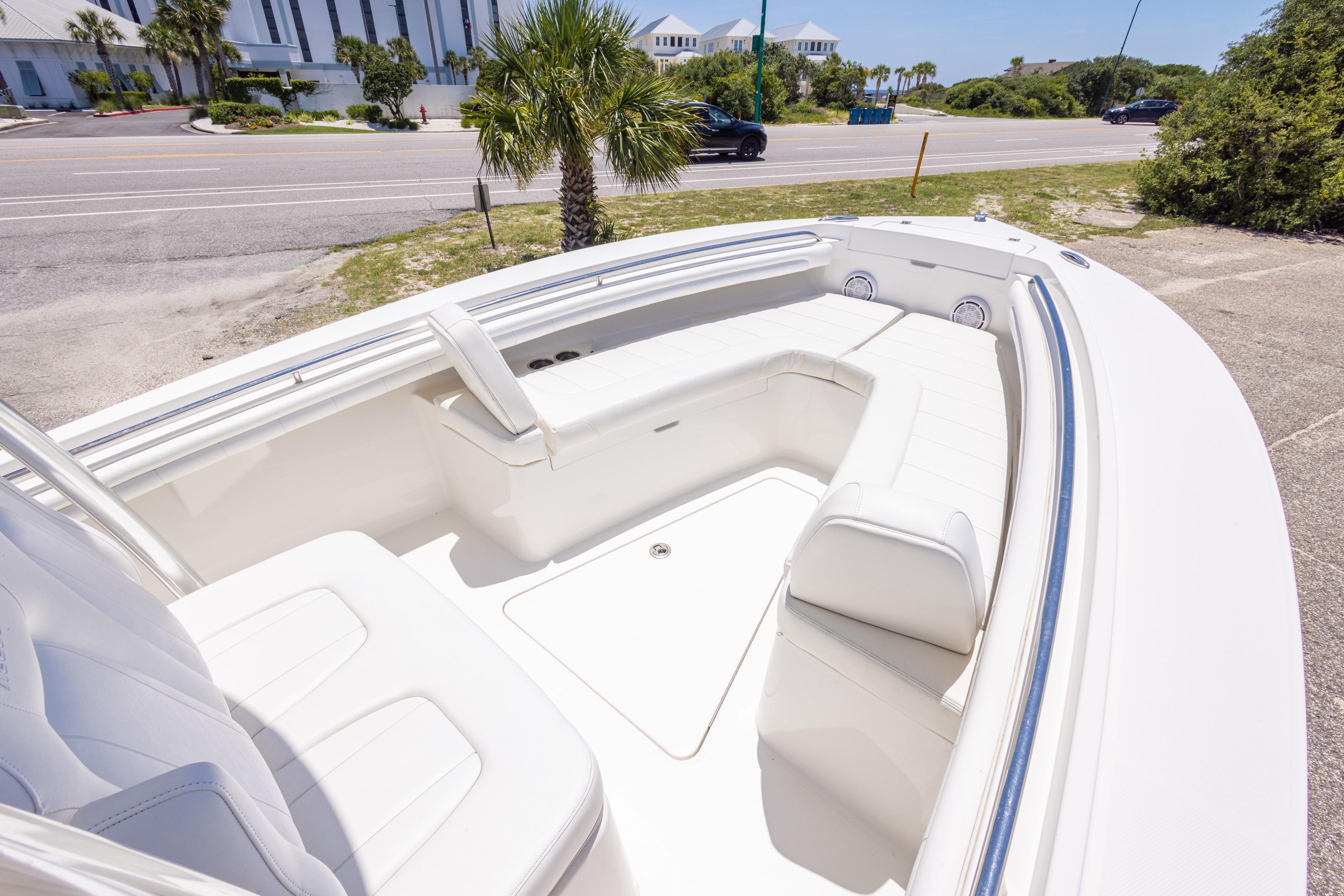 2019 Regulator 23 Center Console boat with spacious seating and sleek design.