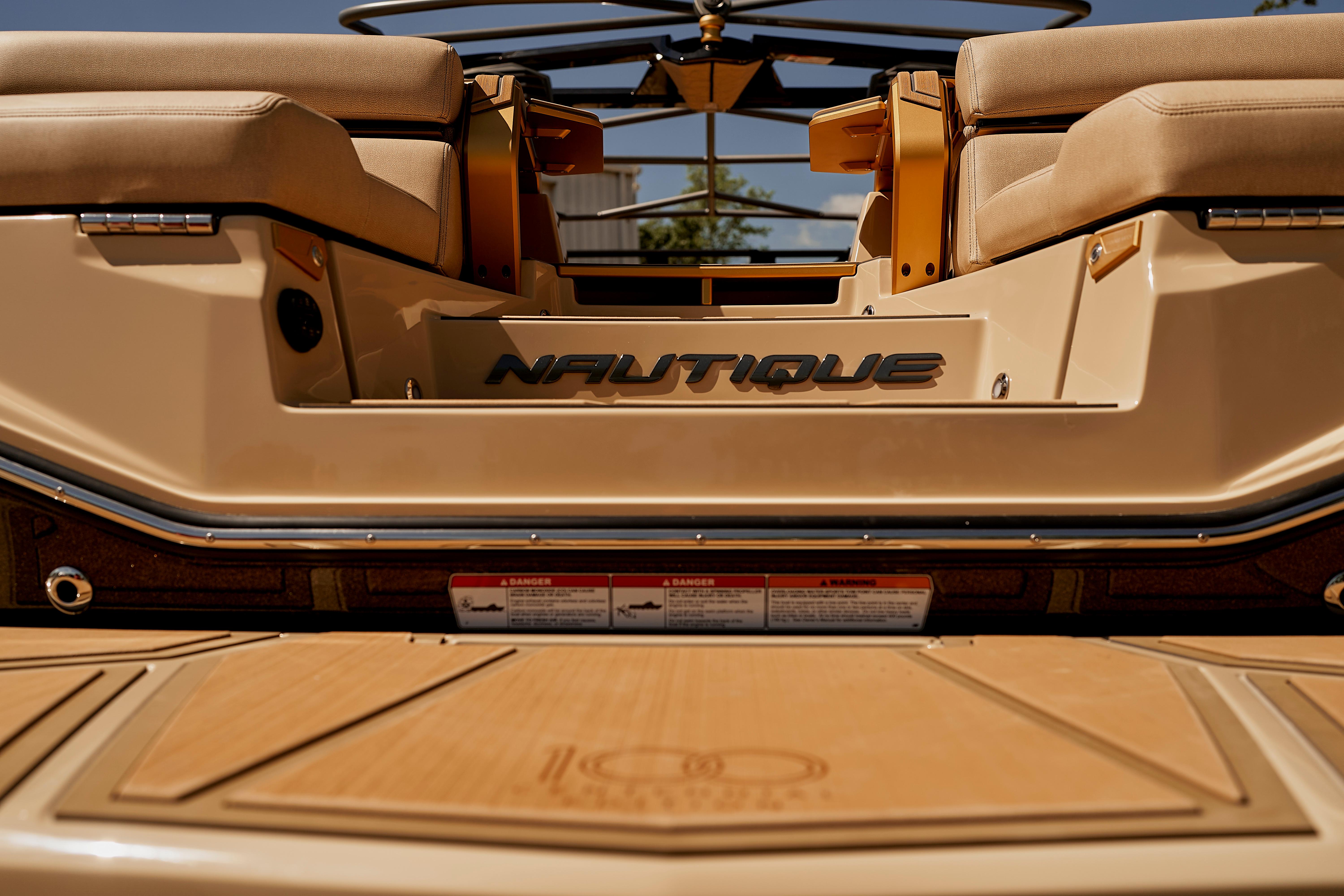 2025 Nautique Super Air Nautique G25 Paragon boat interior, featuring luxurious seating and sleek design.