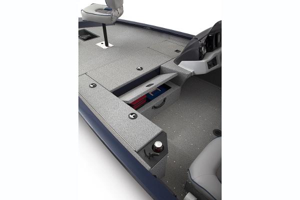 Manufacturer Provided Image: 2018 G3 Sportsman 18 boat interior with storage compartments and seating.