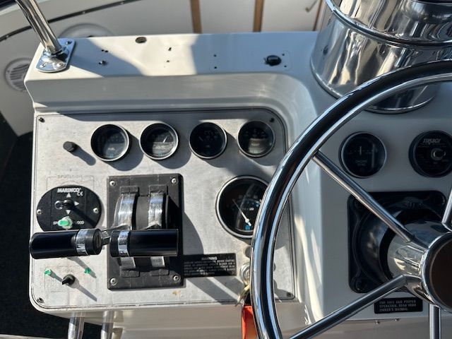 Control panel of 1988 Carver 3807 Aft Cabin Motor Yacht.