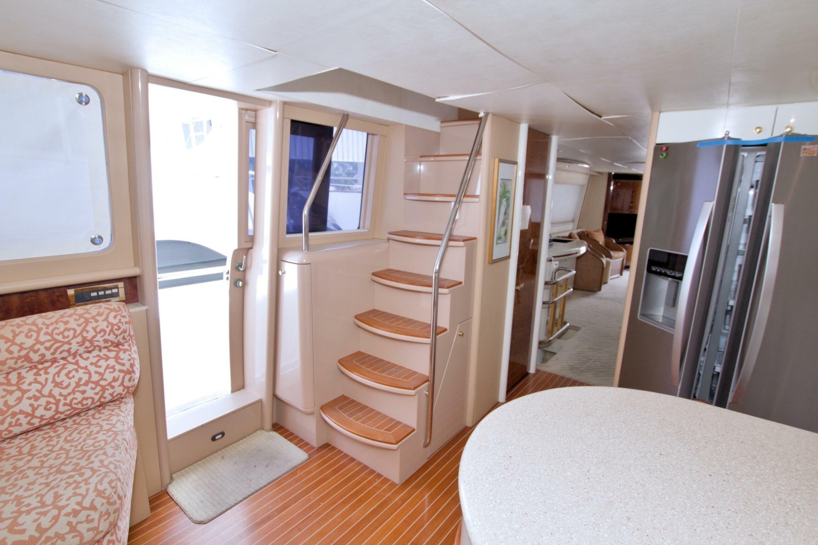 1998 Lazzara Yachts 76 Skylounge Grand Salon - Image 52