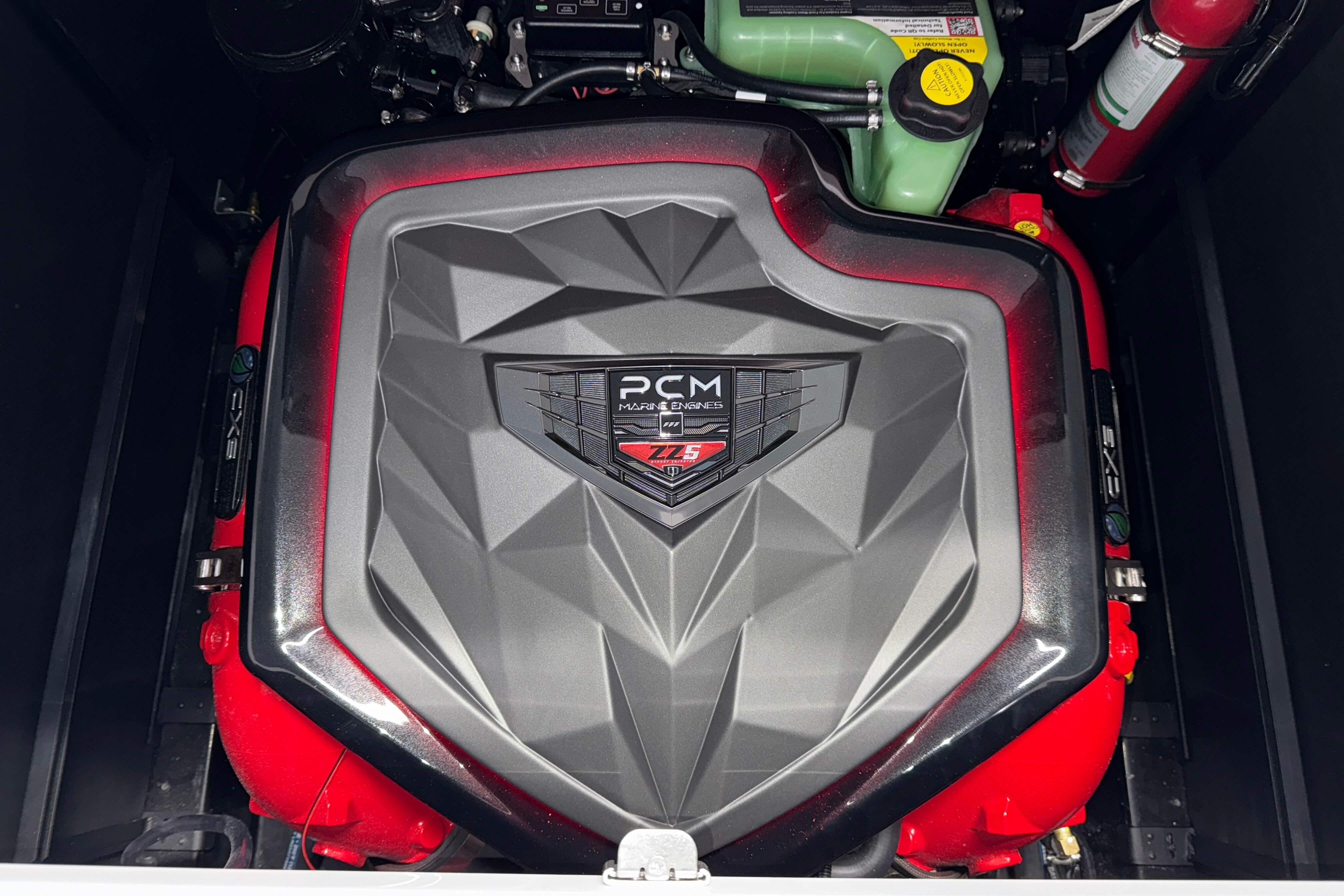 2026 Nautique Super Air Nautique GS22 engine, PCM ZR5, detailed view.