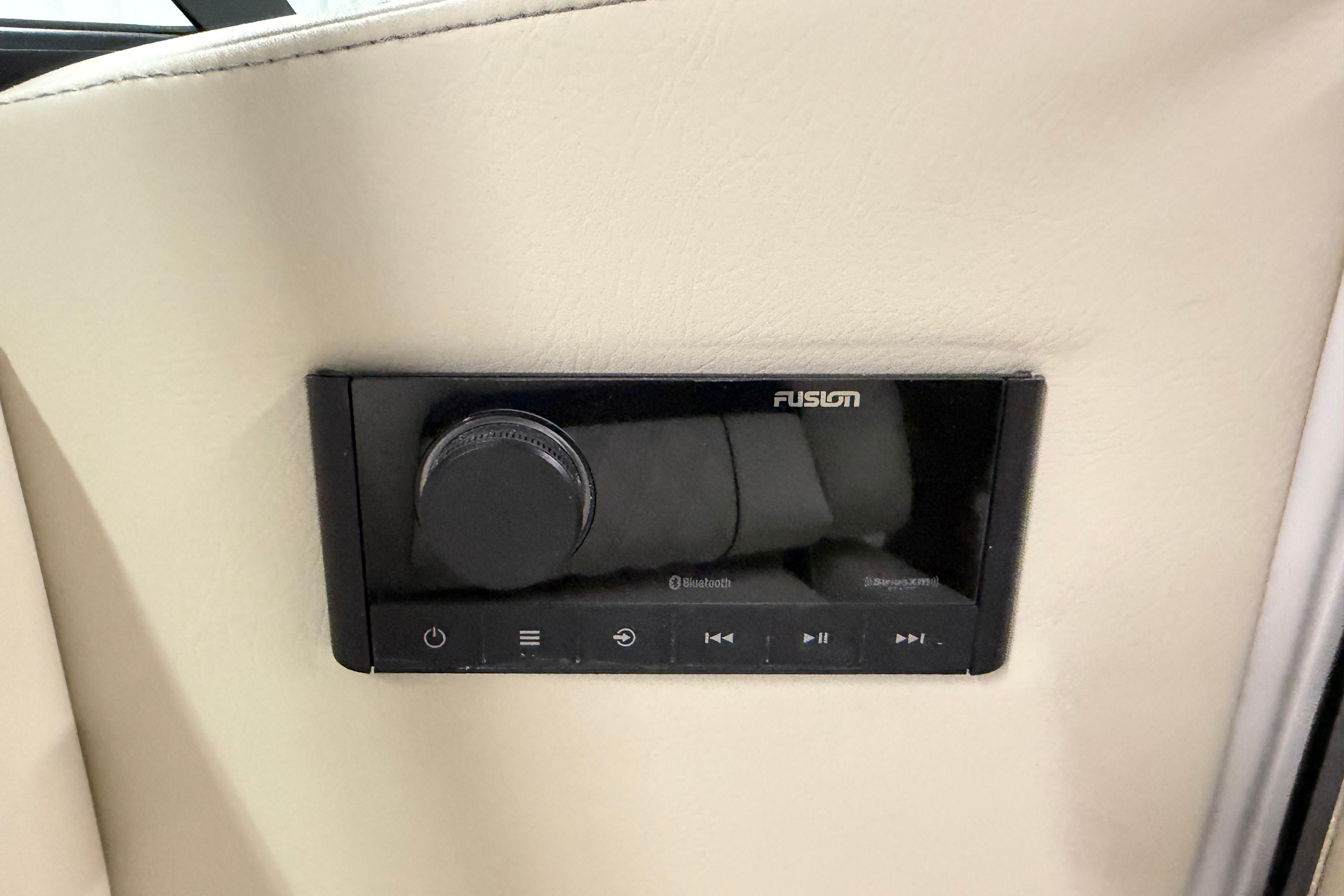 2026 Regal LS6 Fusion audio control panel with Bluetooth connectivity.