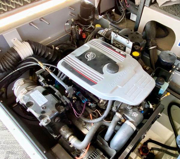 Engine compartment of a 2011 Premier 275 Grand Majestic PTX.