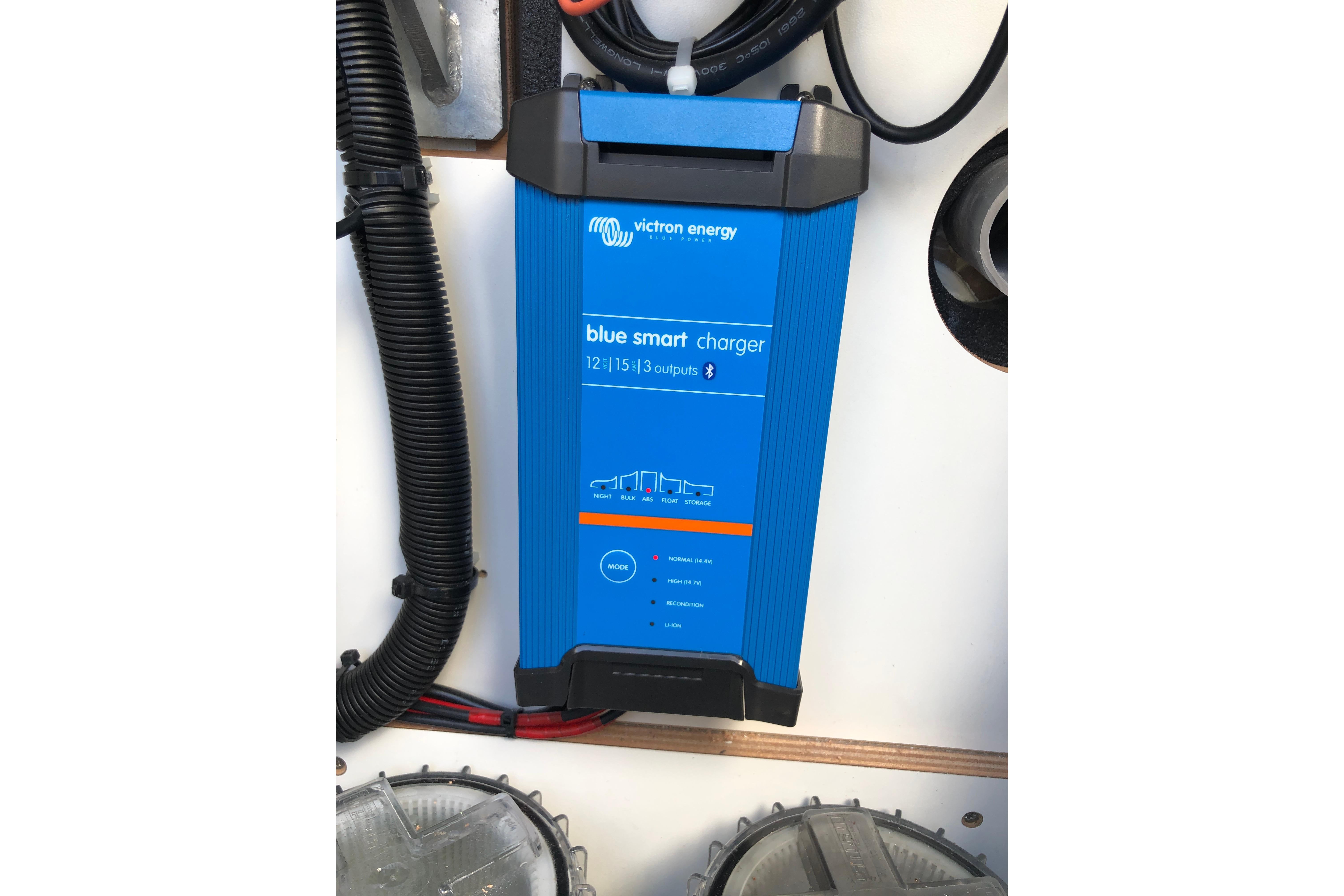 Victron Energy Blue Smart Charger installed on 2020 Fountaine Pajot Saona 47 yacht.