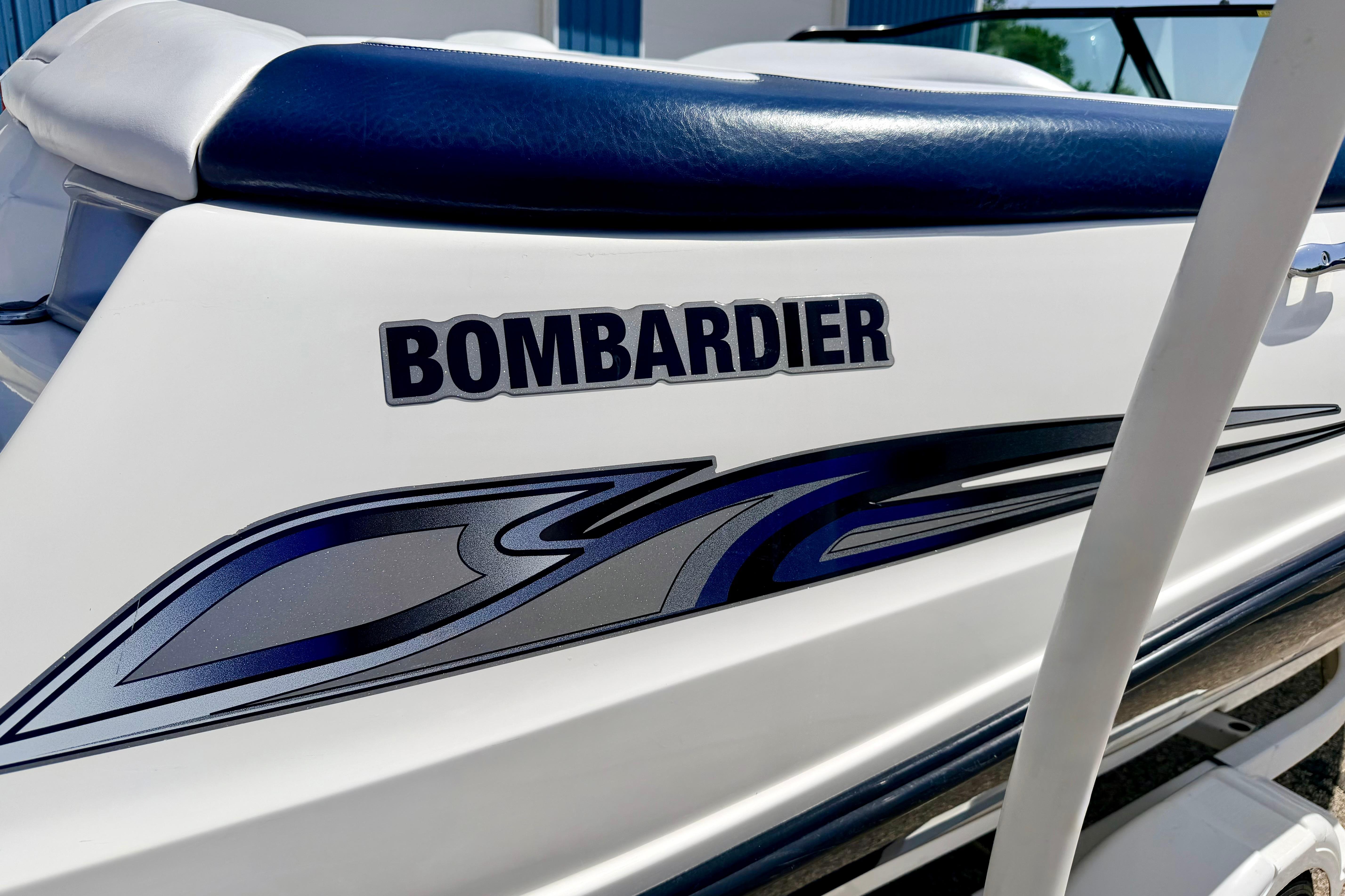 2004 Bombardier SEADOO Utopia 185 boat with sleek design and blue accents.