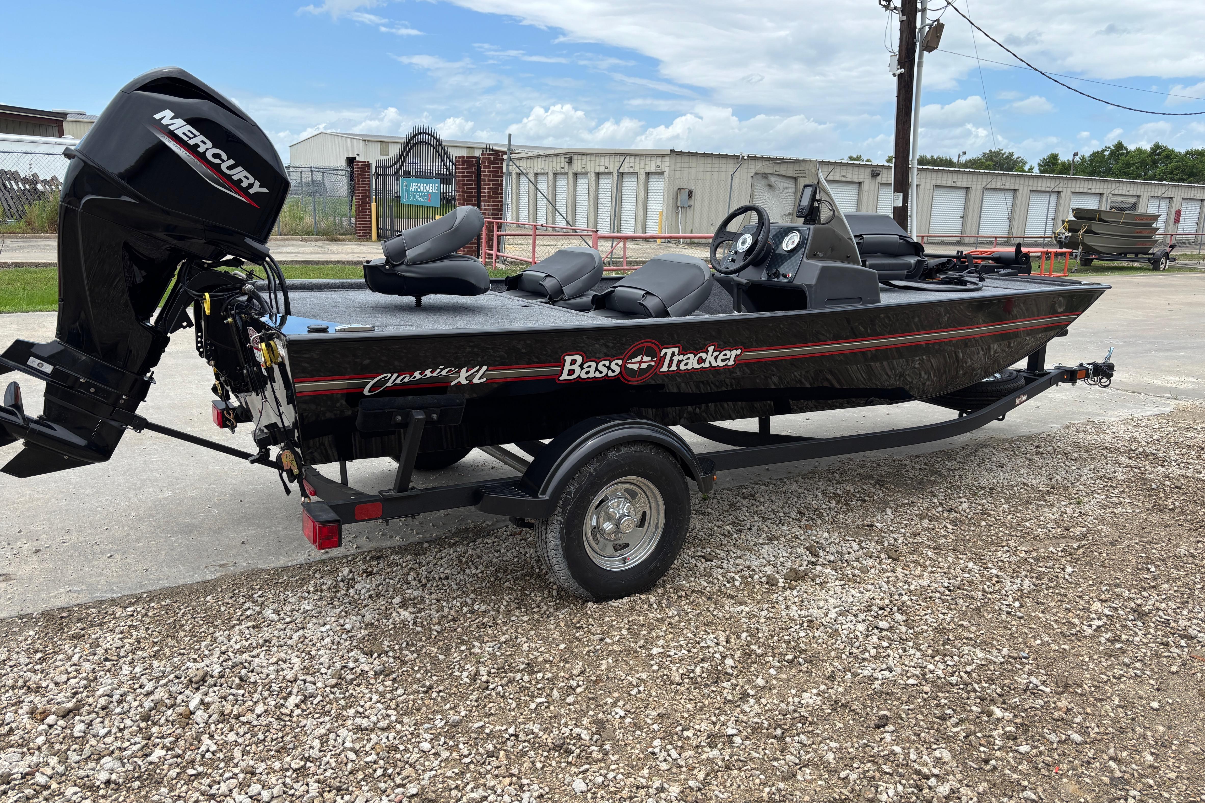 2026 Tracker Bass Tracker Classic XL boat with Mercury engine on trailer.