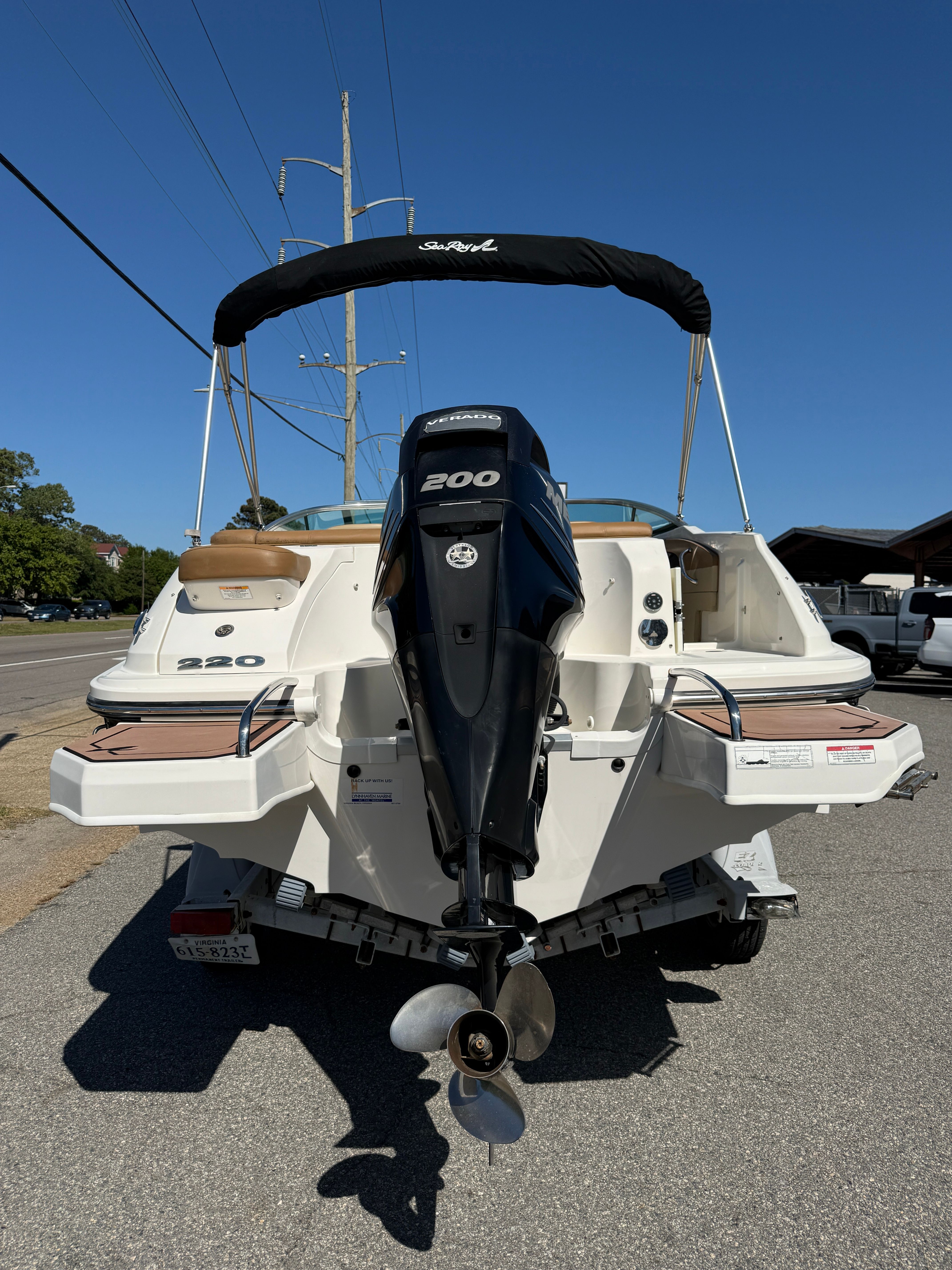 2015 Sea Ray 220 Sundeck OB with outboard motor.