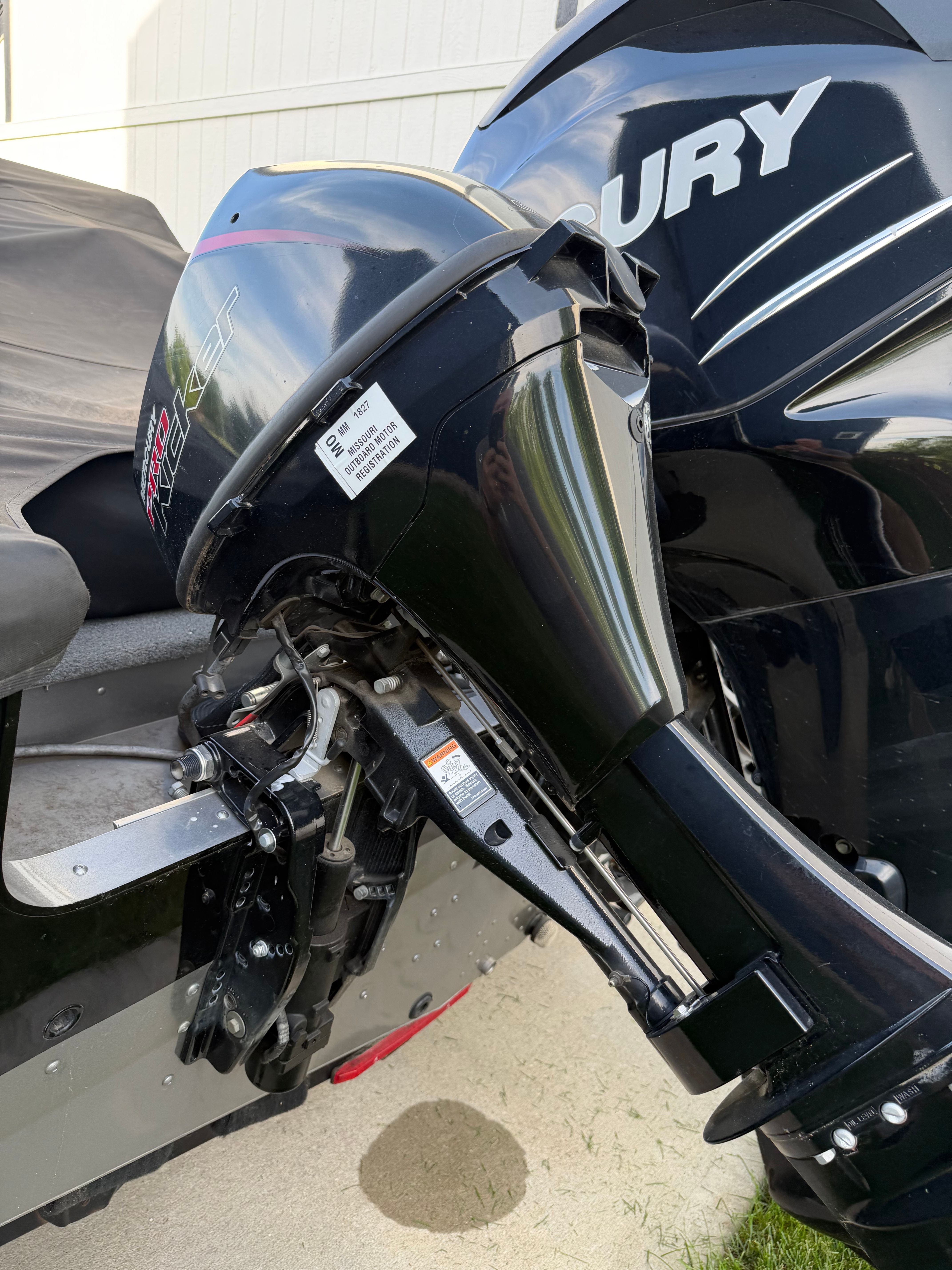 2017 Lund Pro V 1975 boat with Mercury outboard motor.