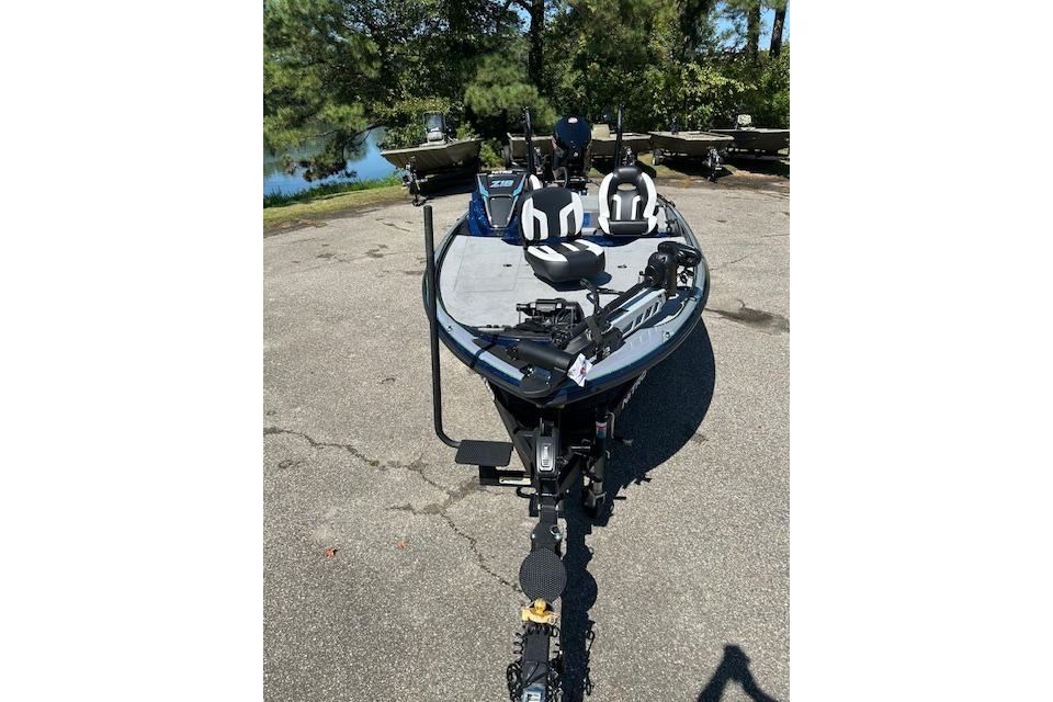 2026 Nitro Z18 Pro fishing boat on trailer, parked outdoors.