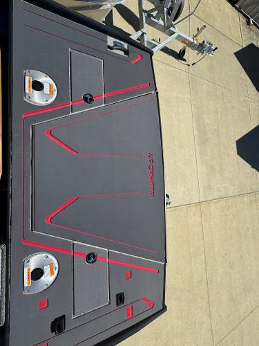 2025 Alumacraft Trophy 185X SC Rotax S boat deck with red accents.