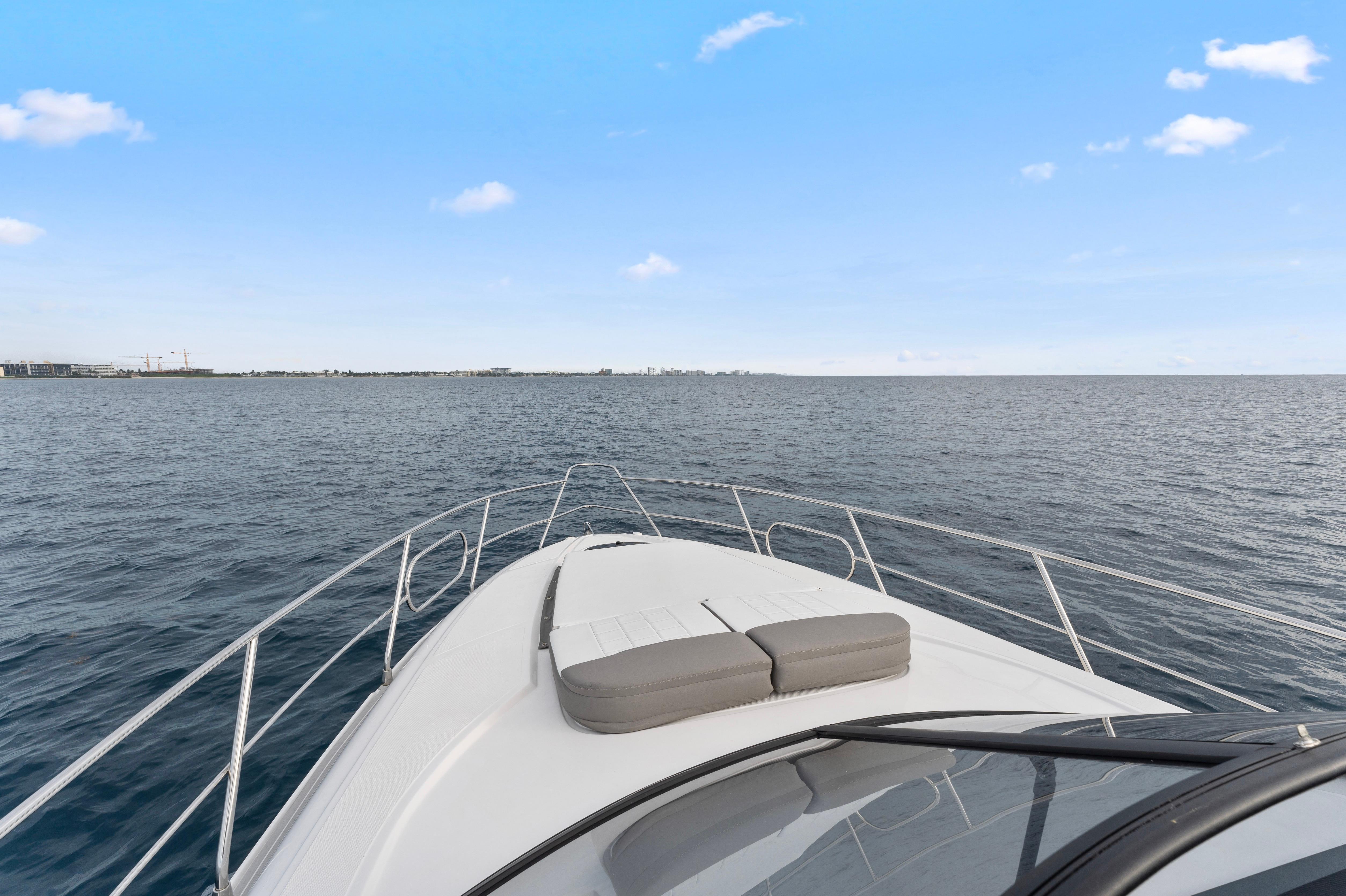 Luxury Valiatt 380GT yacht cruising on open sea, 2025 model.