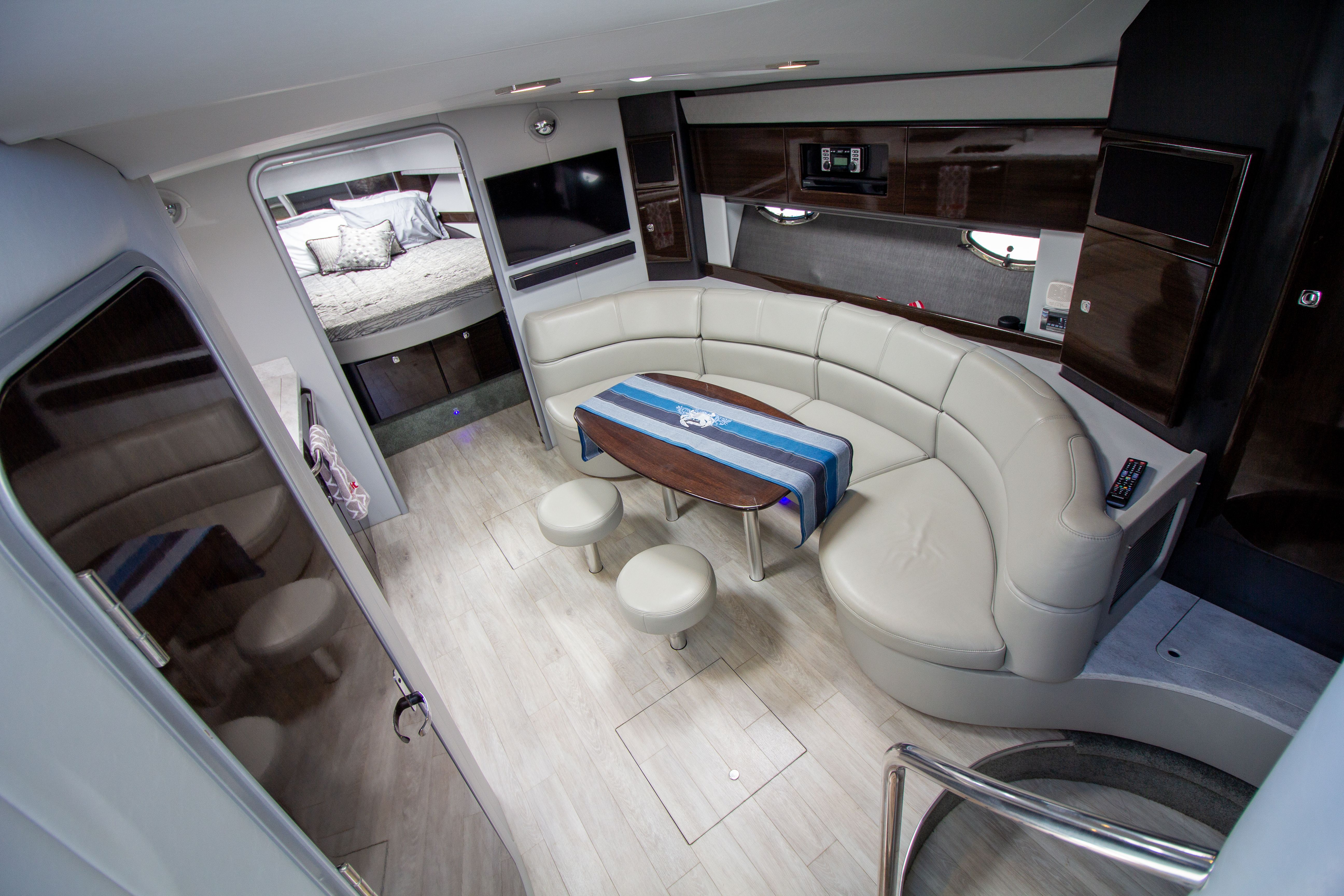 Interior of a 2016 Formula 40 Performance Cruiser yacht.
