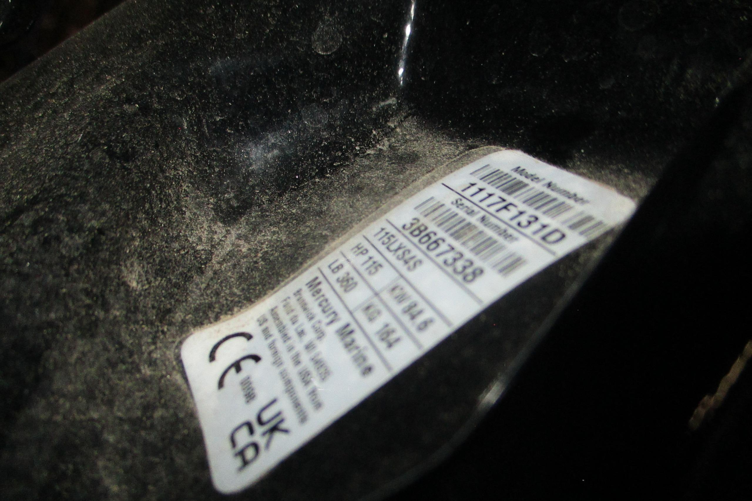 Label on 2025 Tahoe T18 boat, displaying model and serial numbers.