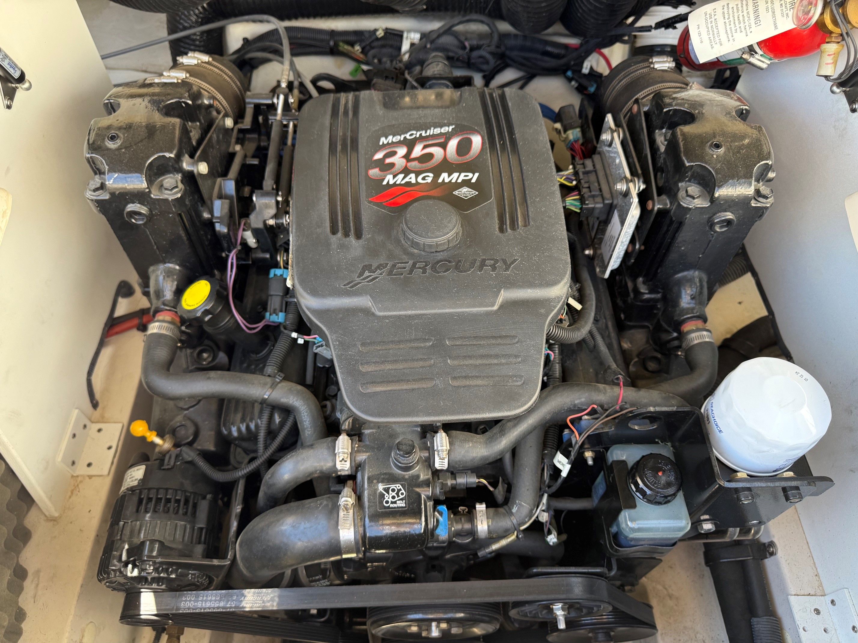 MerCruiser 350 MAG MPI engine in a Sea Ray 230 Select boat.