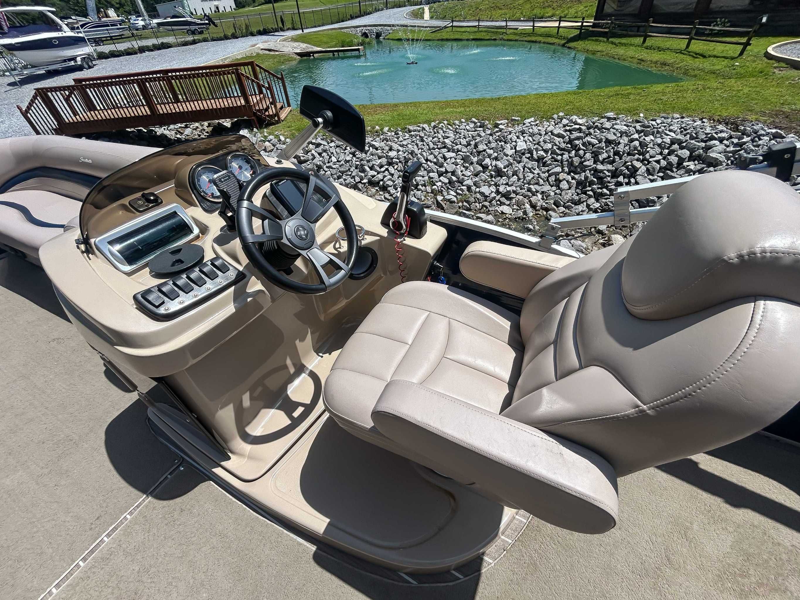 Interior view of a 2014 Sweetwater 200 Premium Edition boat.