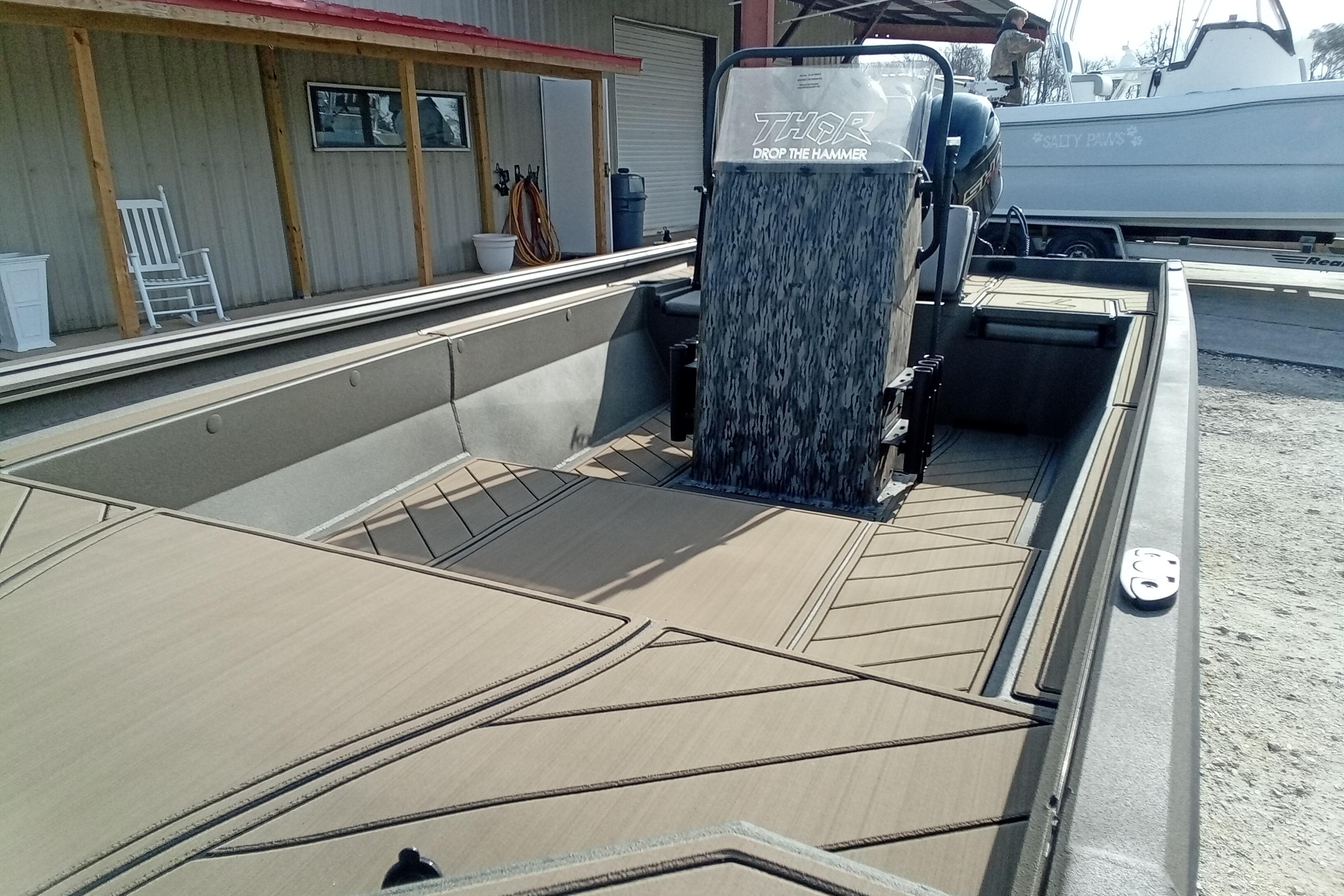 2026 Thor 1900 Low Country Elite boat with spacious deck and modern design.