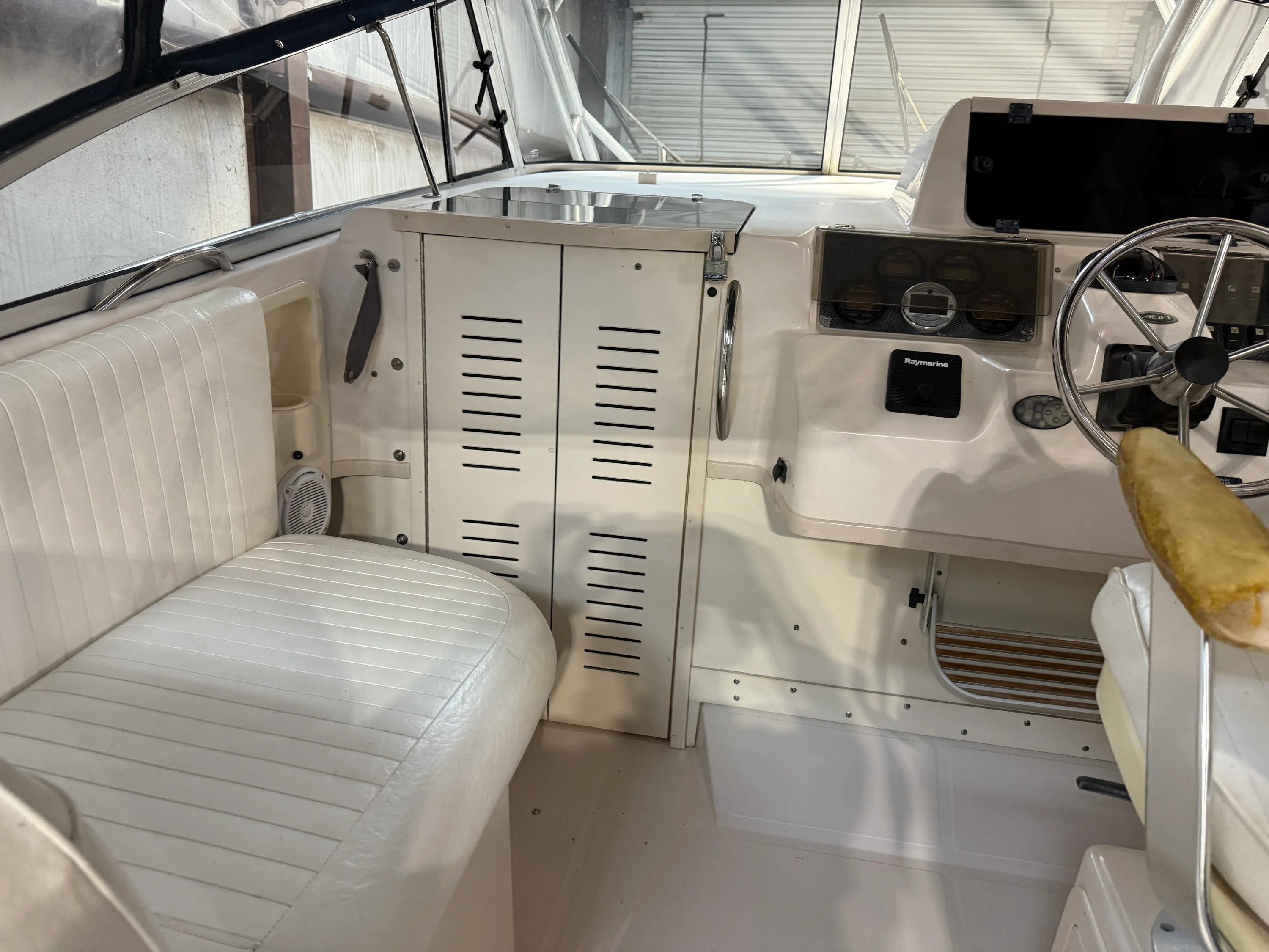 Interior of a 2002 Grady-White Marlin 300 boat.