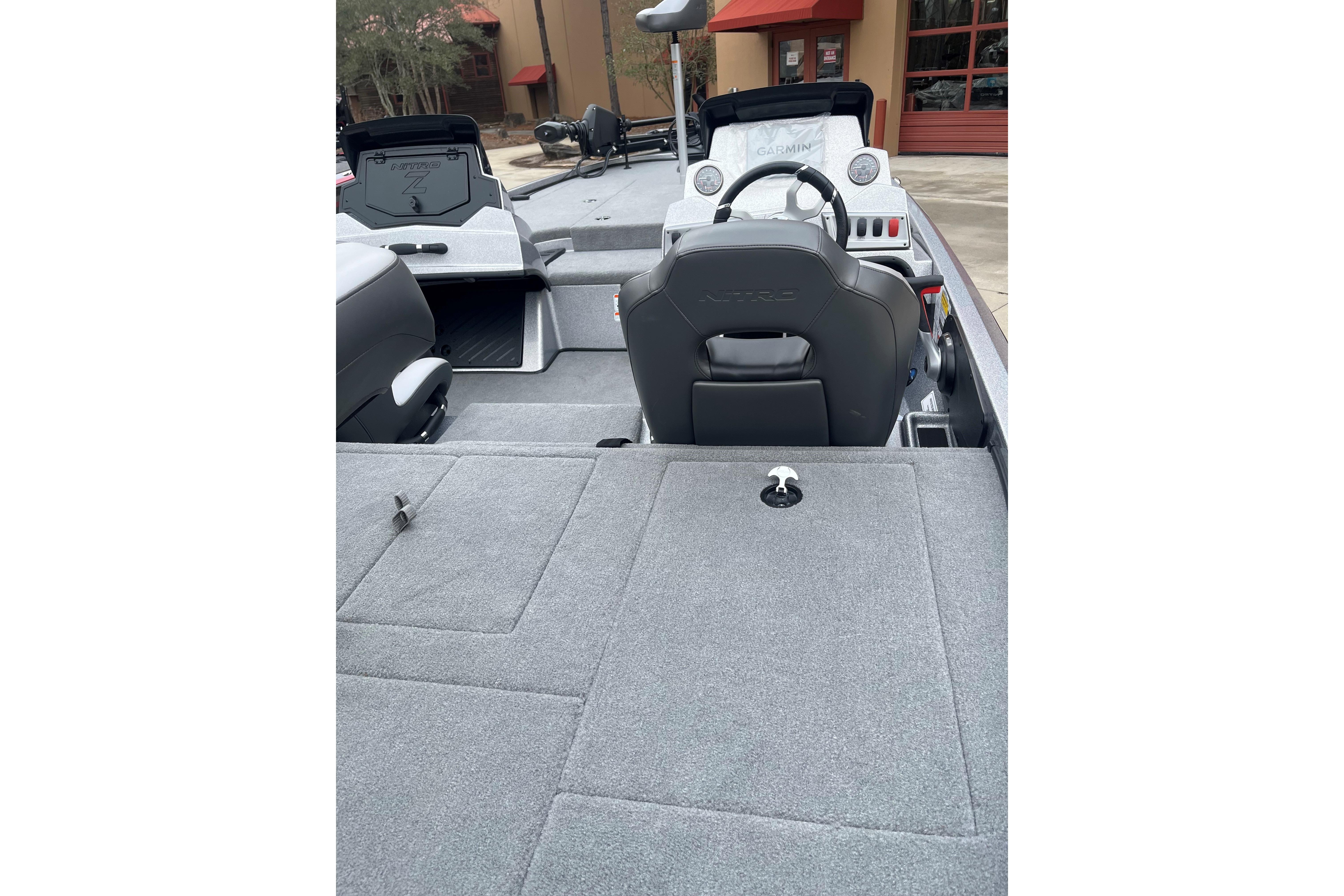 Interior of the 2026 Nitro Z18 Pro boat.