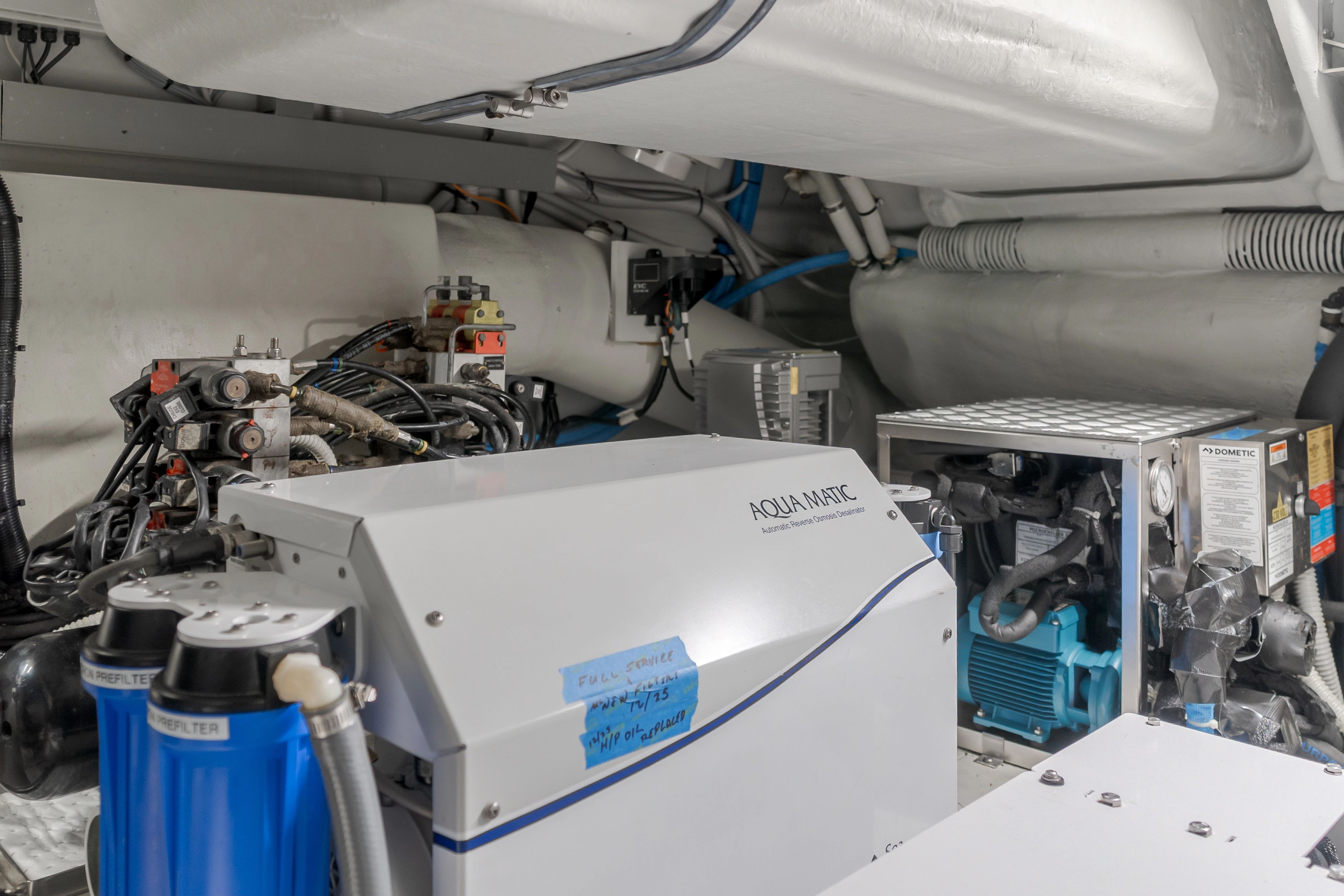 Engine room of 2021 Riva 48' Dolceriva yacht.