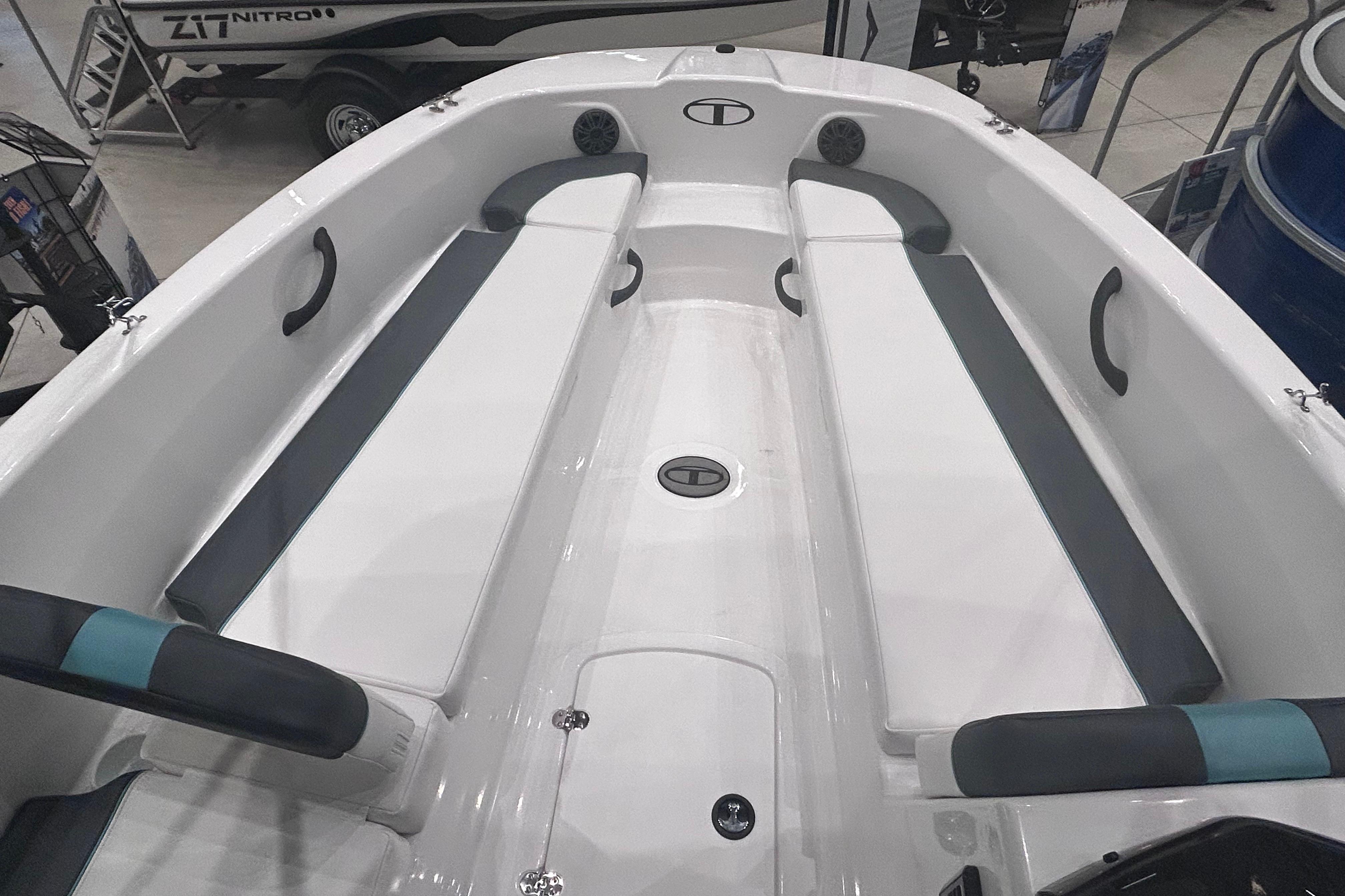 2026 Tahoe T18 boat interior with sleek seating and modern design.