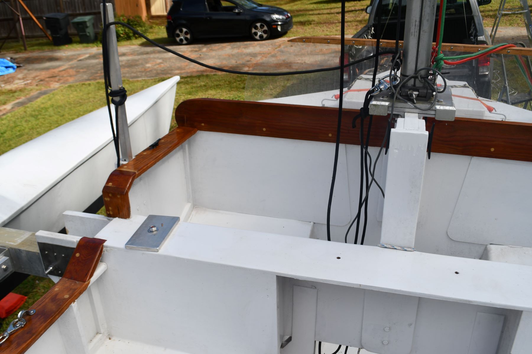 Interior view of a Custom Strike 18 boat, year 2020.