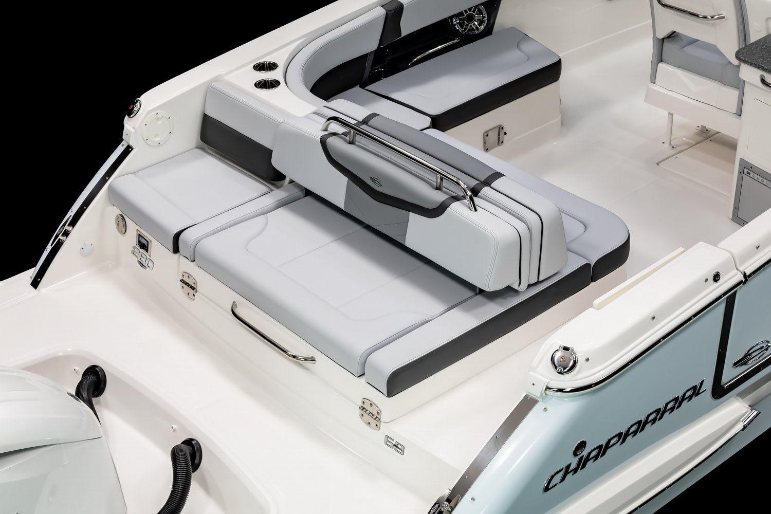 Manufacturer Provided Image: 2025 Chaparral 280 OSX boat interior with sleek seating and modern design.