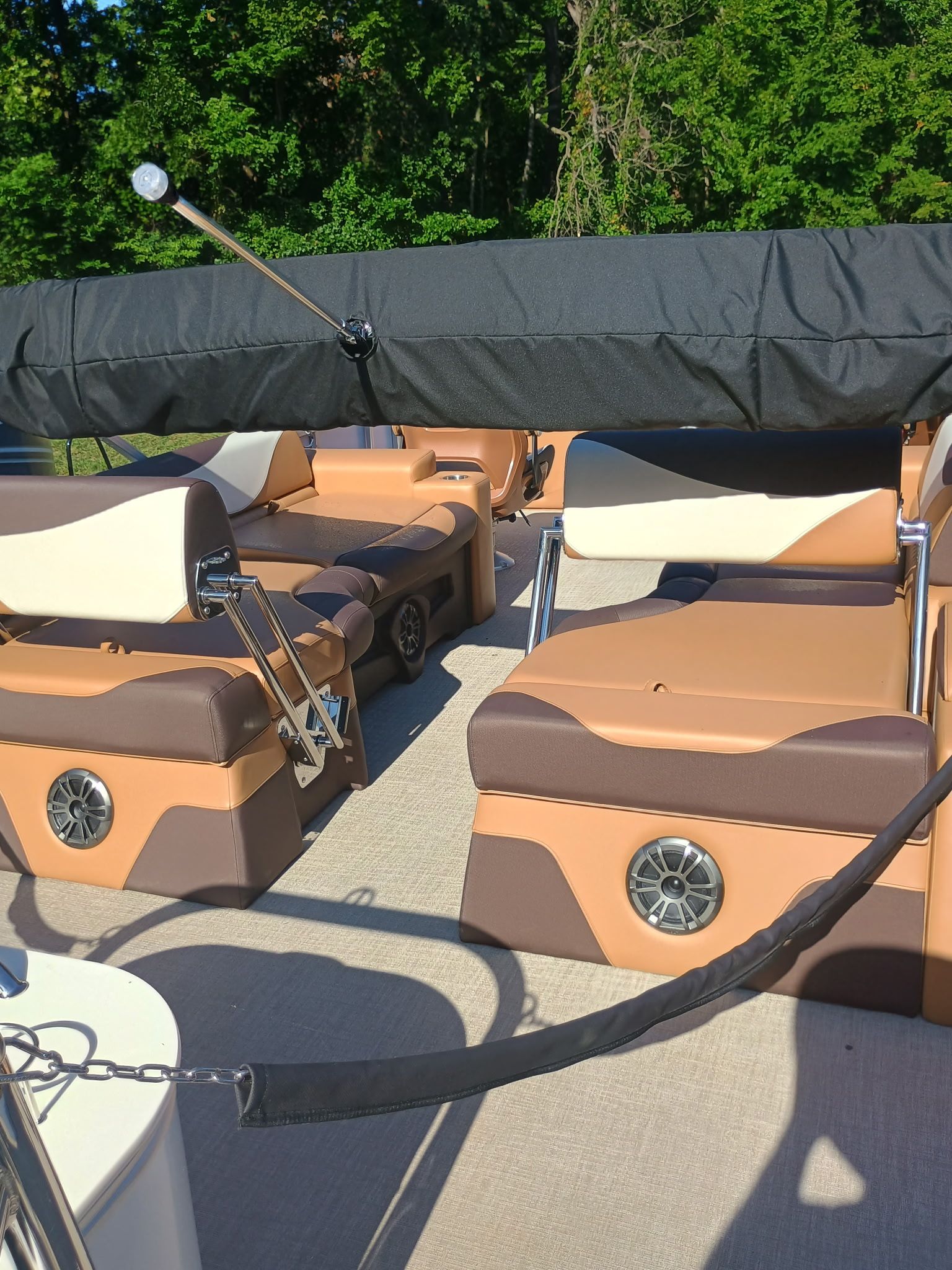 2025 Tahoe LTZ Quad Lounger Shift with luxurious seating and canopy.