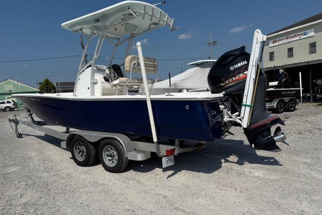 2016 Sea Fox 240 Viper boat on trailer with Yamaha outboard motor.