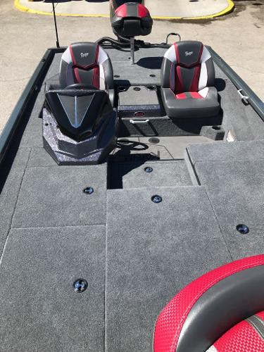 2025 Ranger ALPHA 208 boat interior with dual seats and modern dashboard.