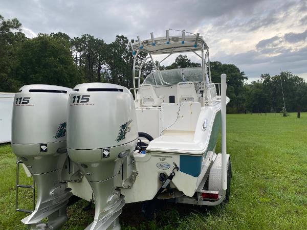 2008 Sea Fox 236WA Pro Series boat with twin 115 horsepower engines.