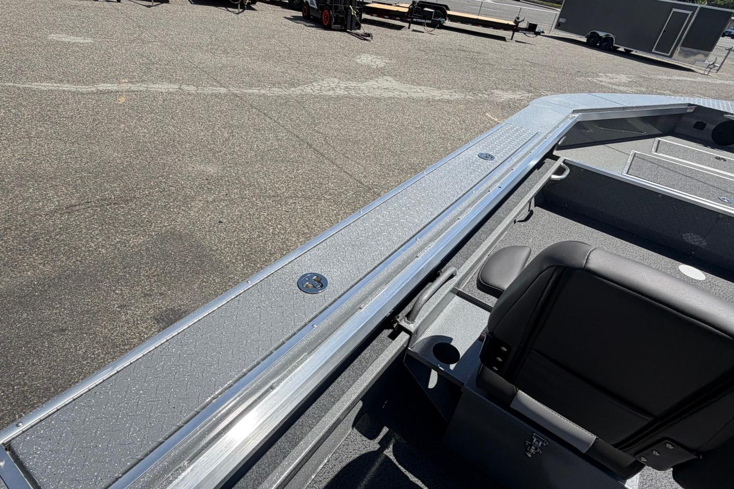 2026 Thunder Jet 209 Rush OT boat interior with seating and deck details.