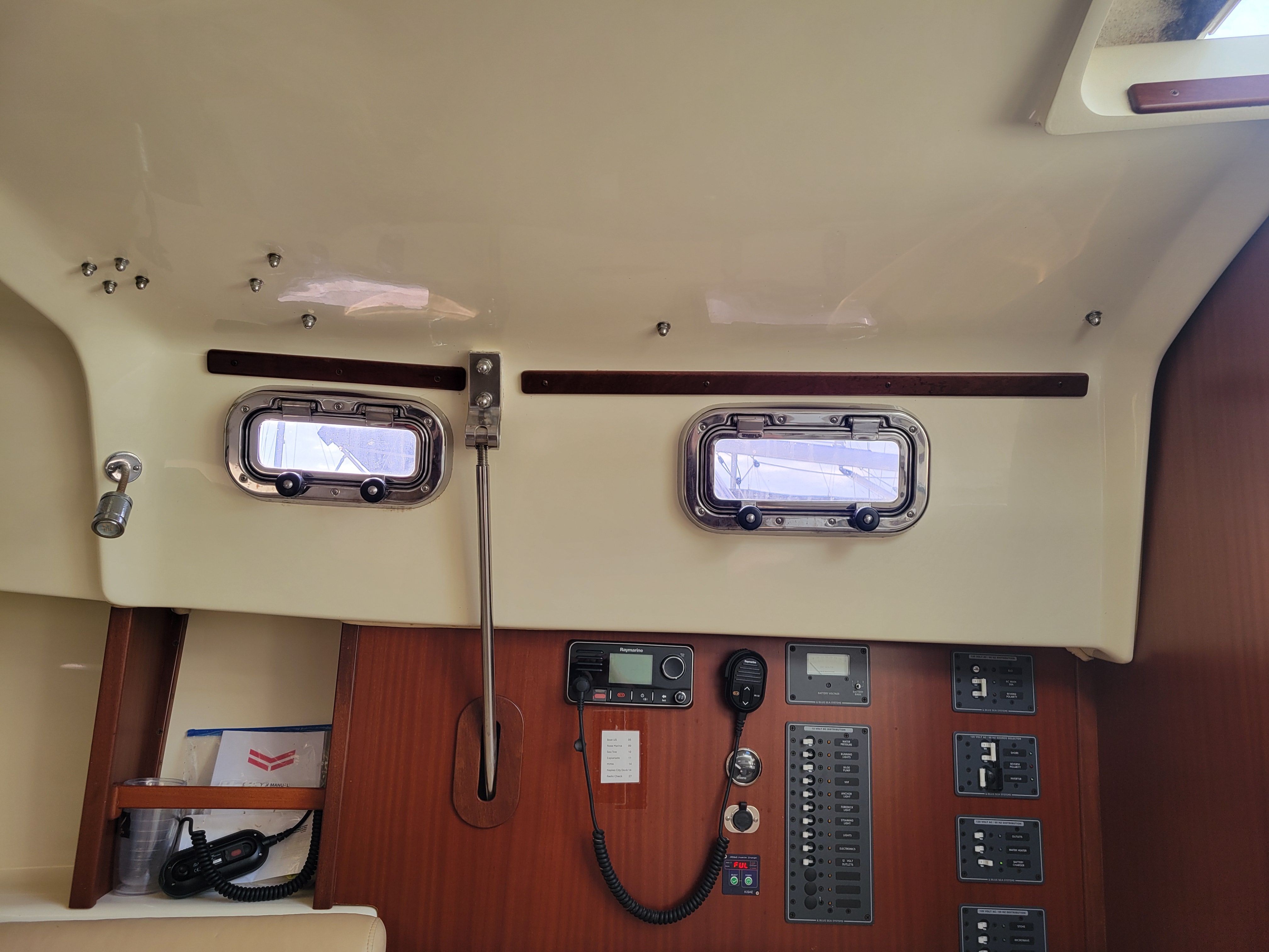 Interior of a 2018 Hake Seaward 26 RK yacht with controls.
