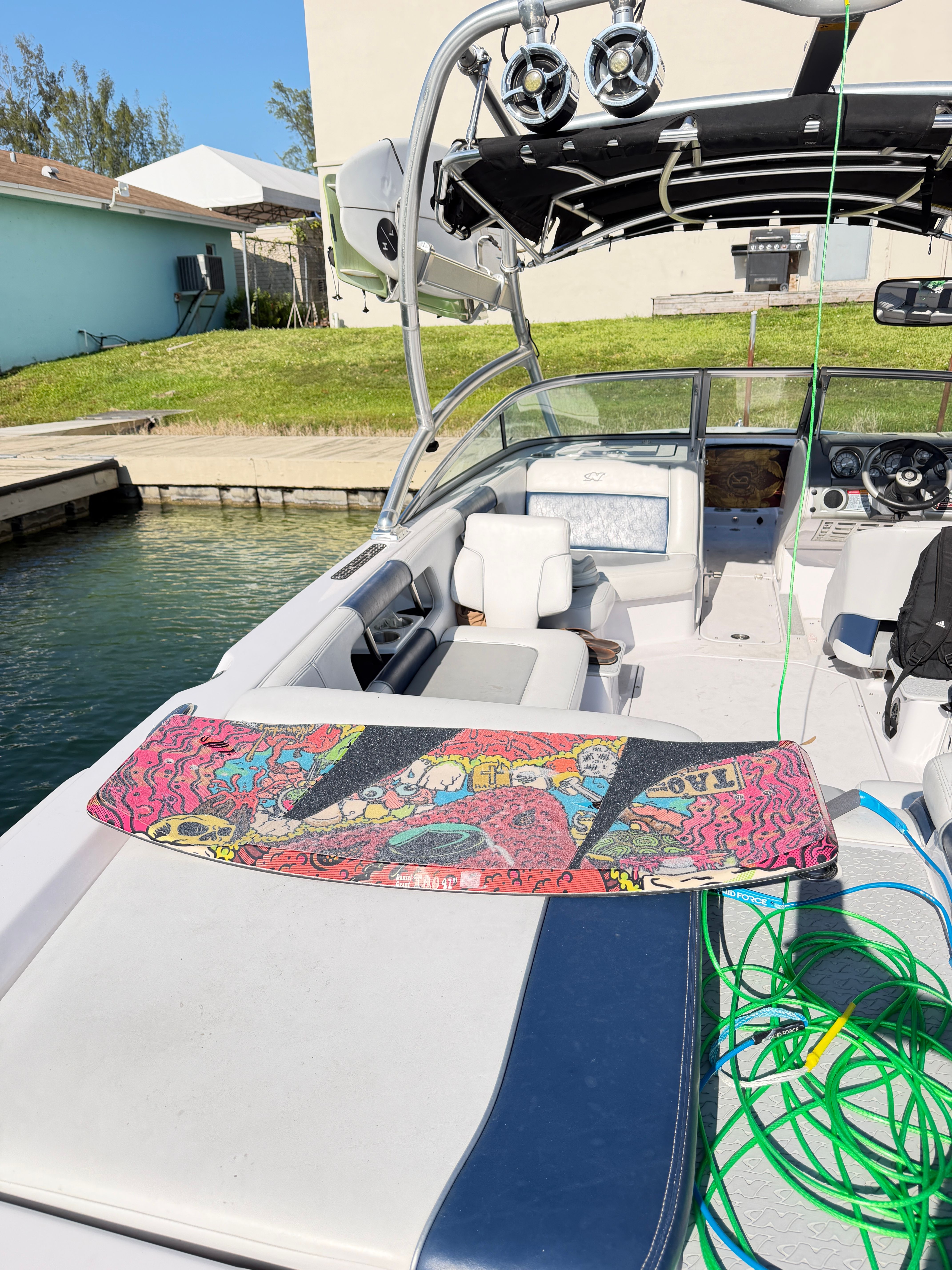 2008 Nautique 236 Team Edition with wakeboard and ropes.