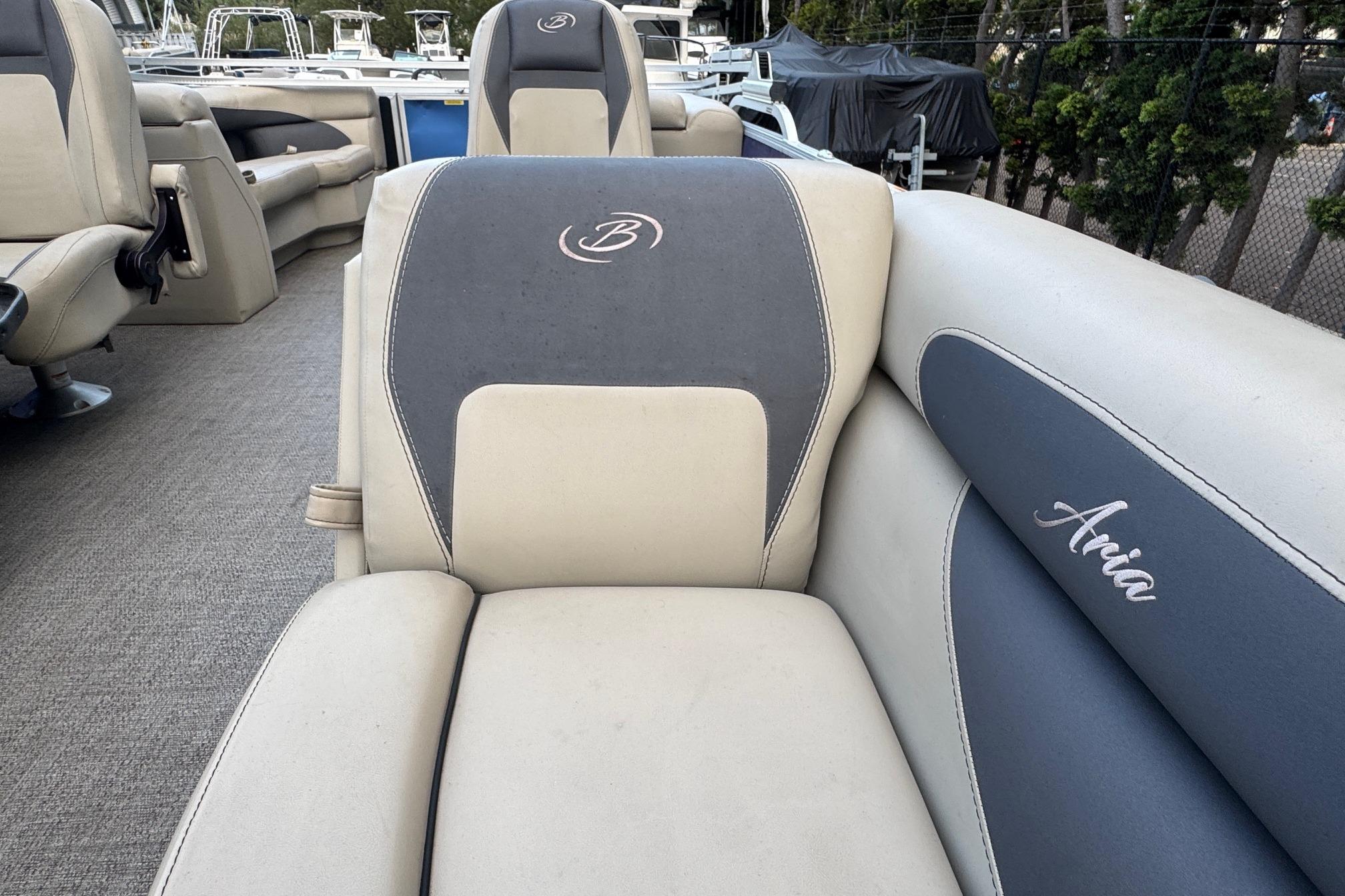 2023 Barletta ARIA 22QC boat interior with comfortable seating and elegant design.