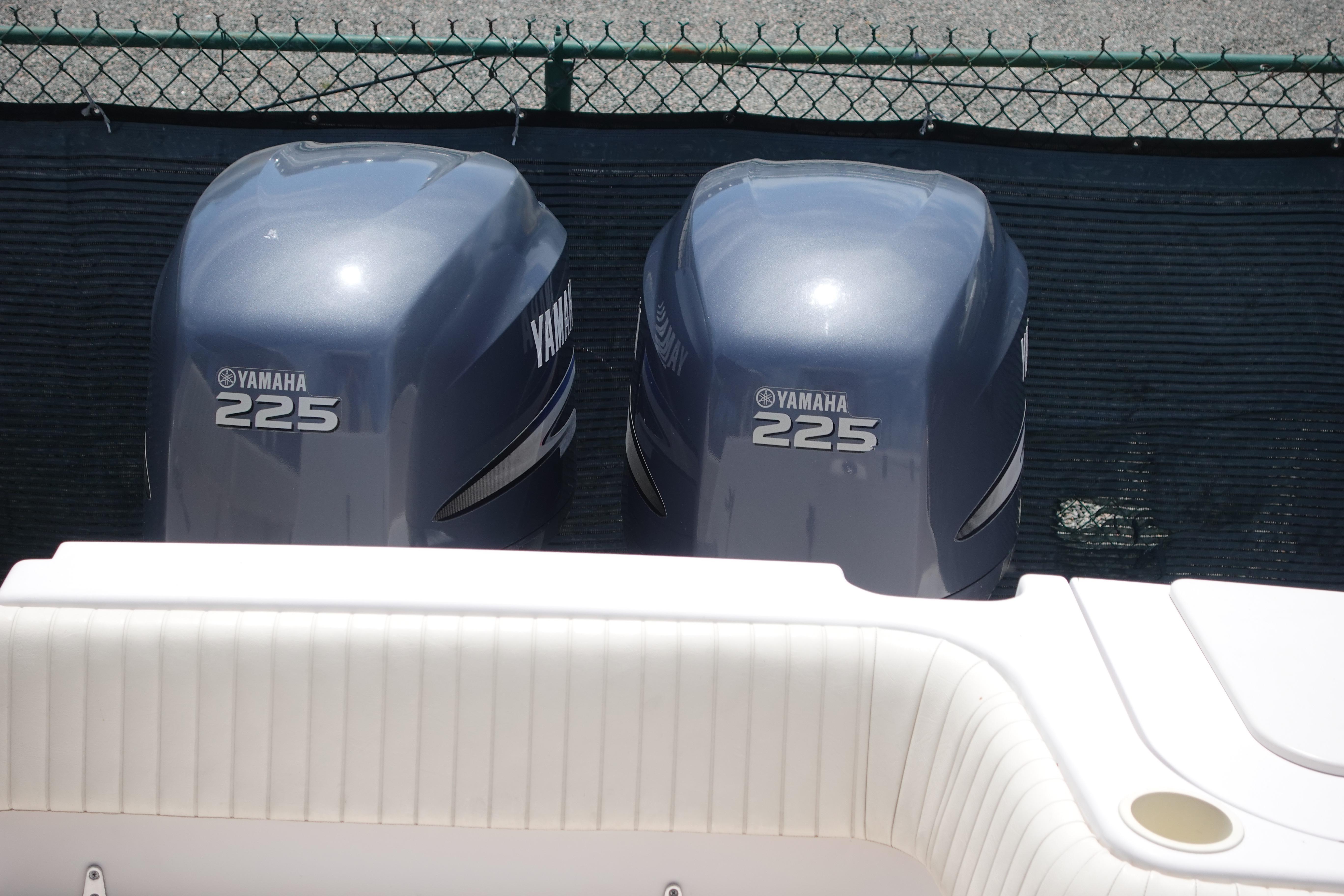 Twin Yamaha 225 outboard engines on a 2002 Grady-White Sailfish 282 boat.