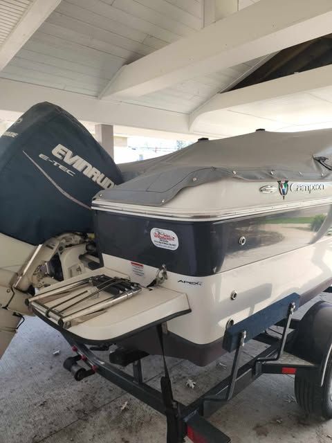 2012 Campion Explorer 542 Sport Cabin with Evinrude engine.