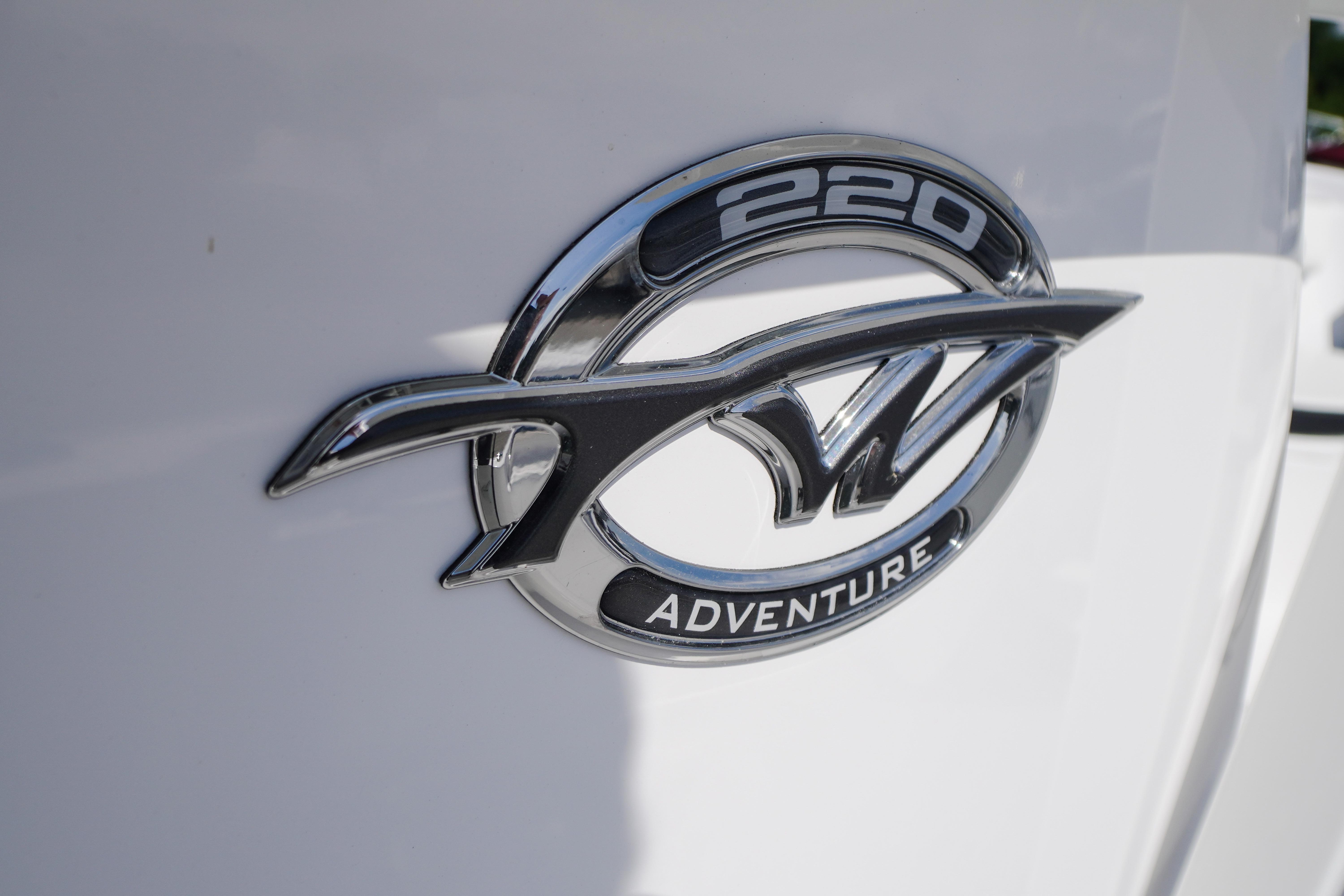2026 Tidewater 220 CC Adventure logo on a white surface.
