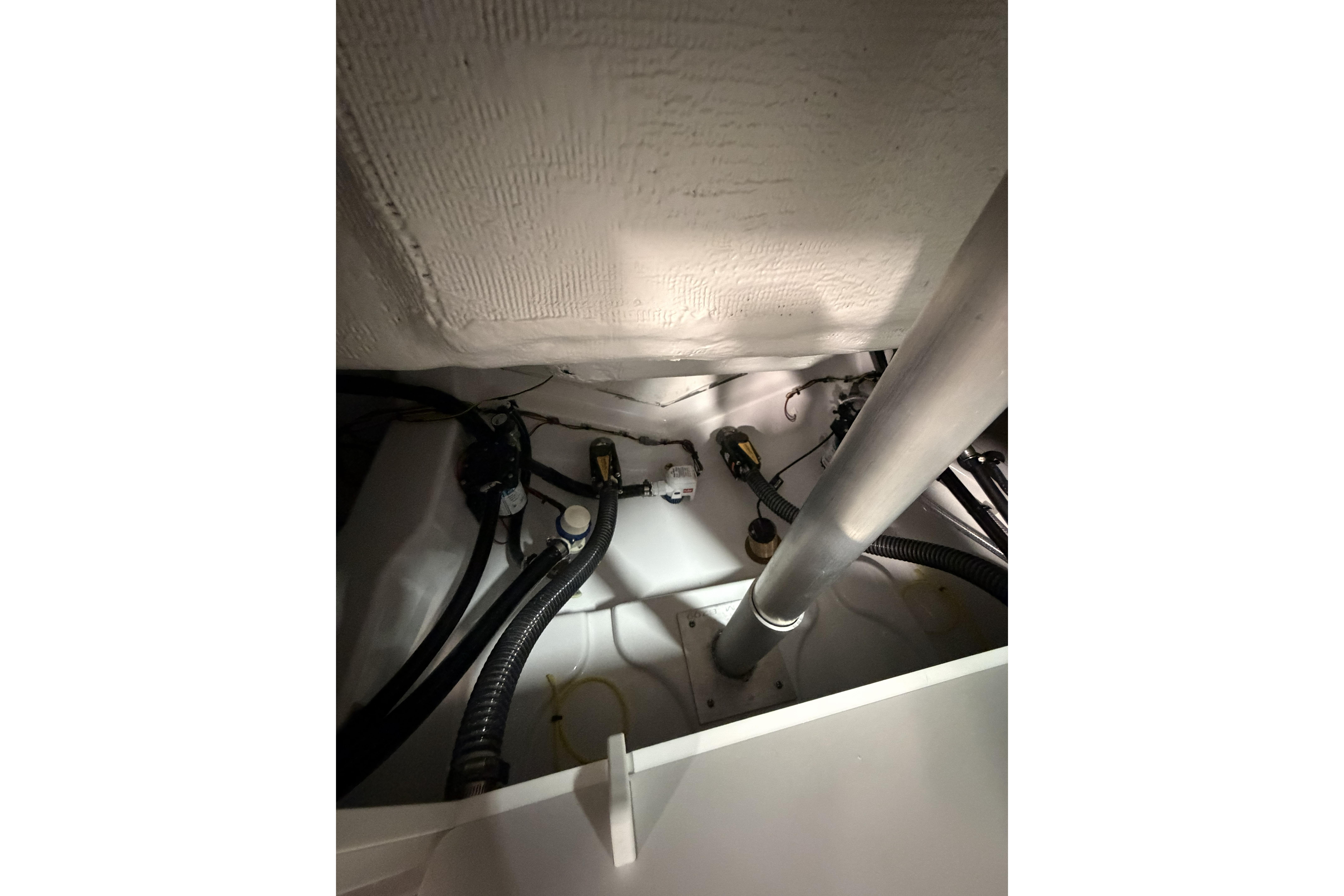 2026 Sportsman Open 232 Center Console interior wiring and components.