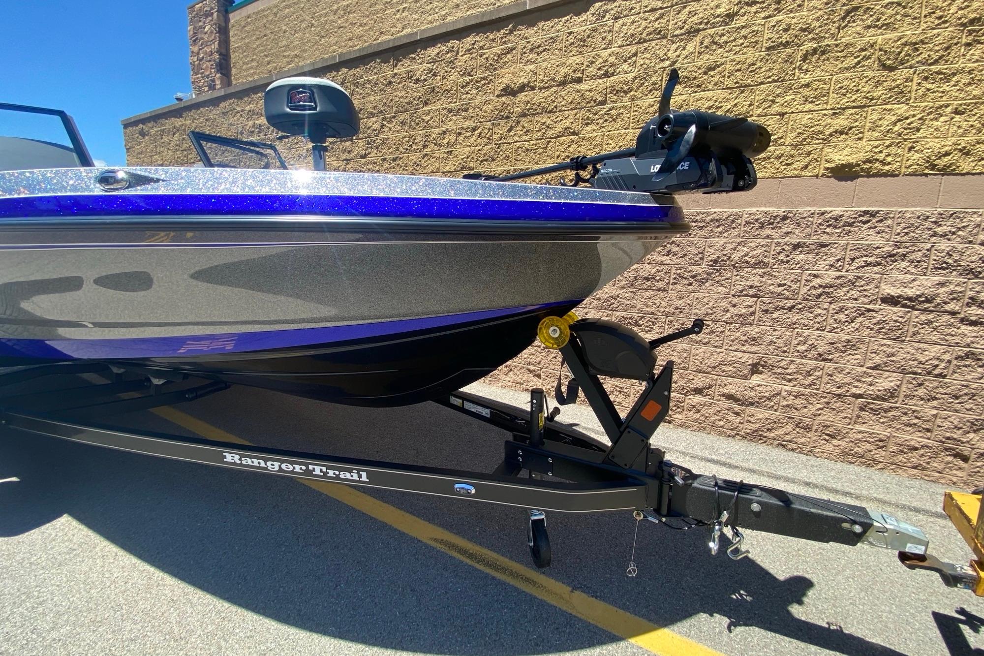 2026 Ranger 622FS Pro boat on trailer, featuring sleek design and modern equipment.