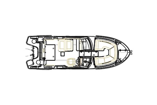 Manufacturer Provided Image: Top view layout of 2022 Boston Whaler 240 Vantage boat.