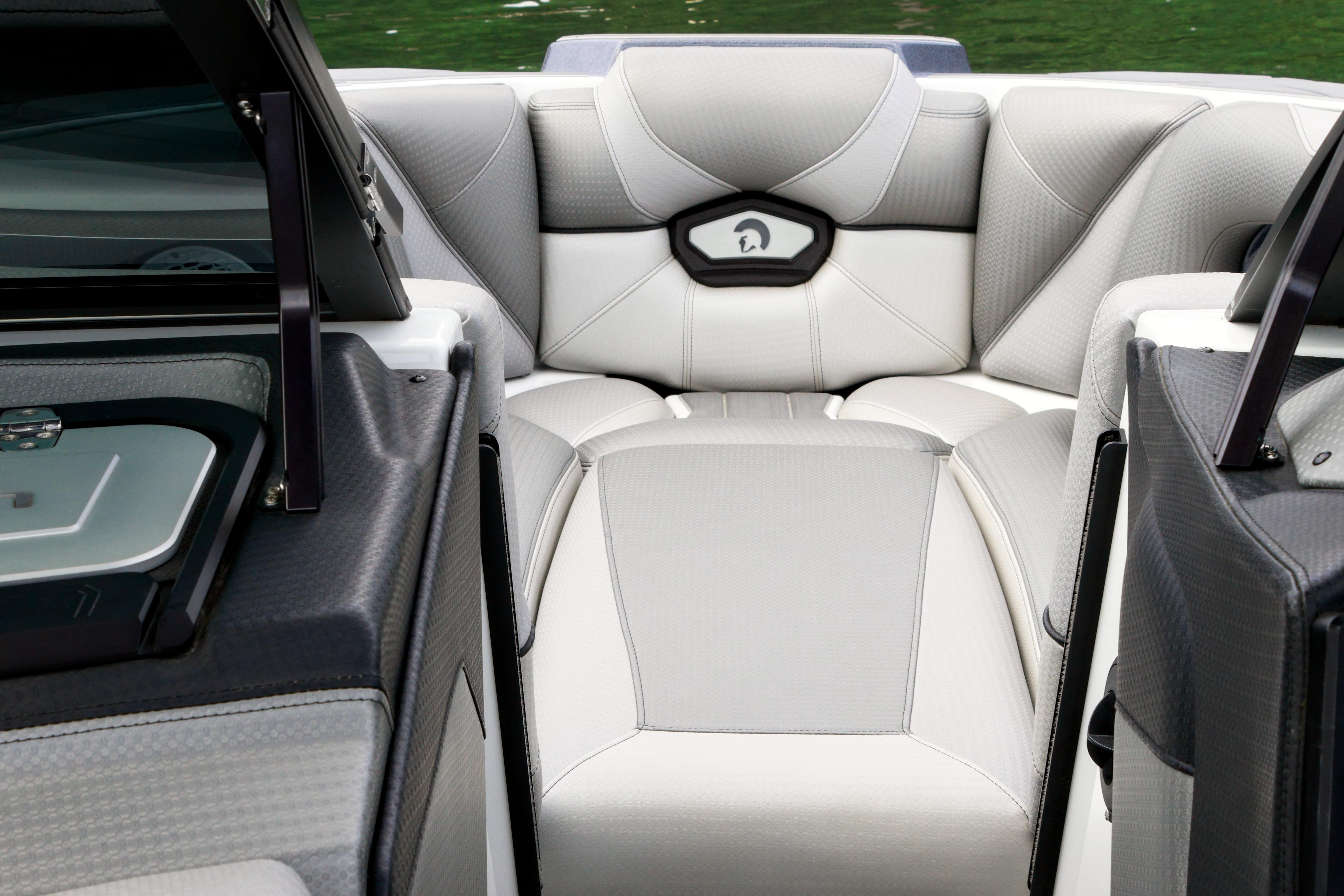 2022 Centurion Ri245 boat interior with luxurious seating and modern design.