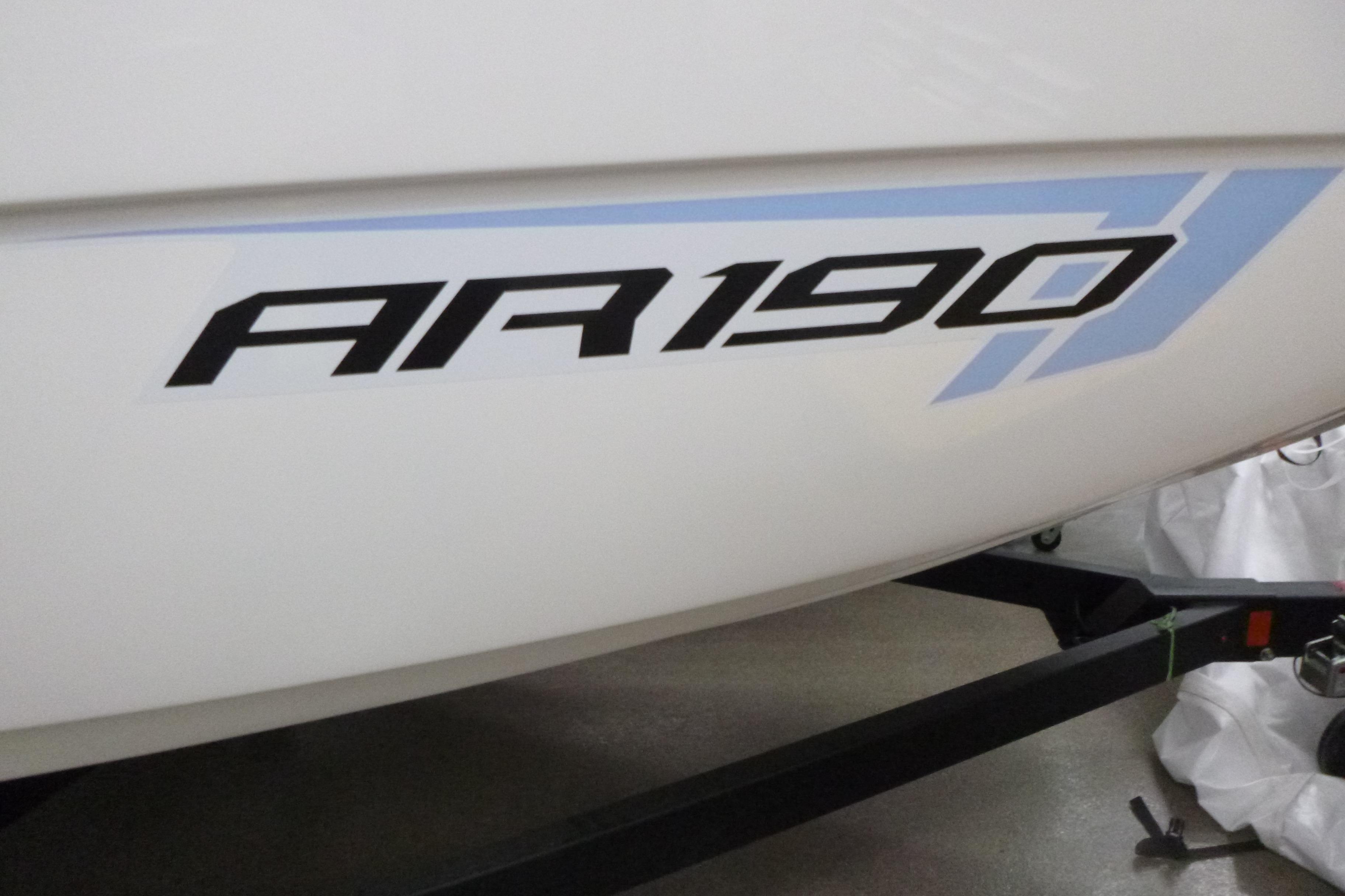 2026 Yamaha Boats AR190 model logo on boat hull.