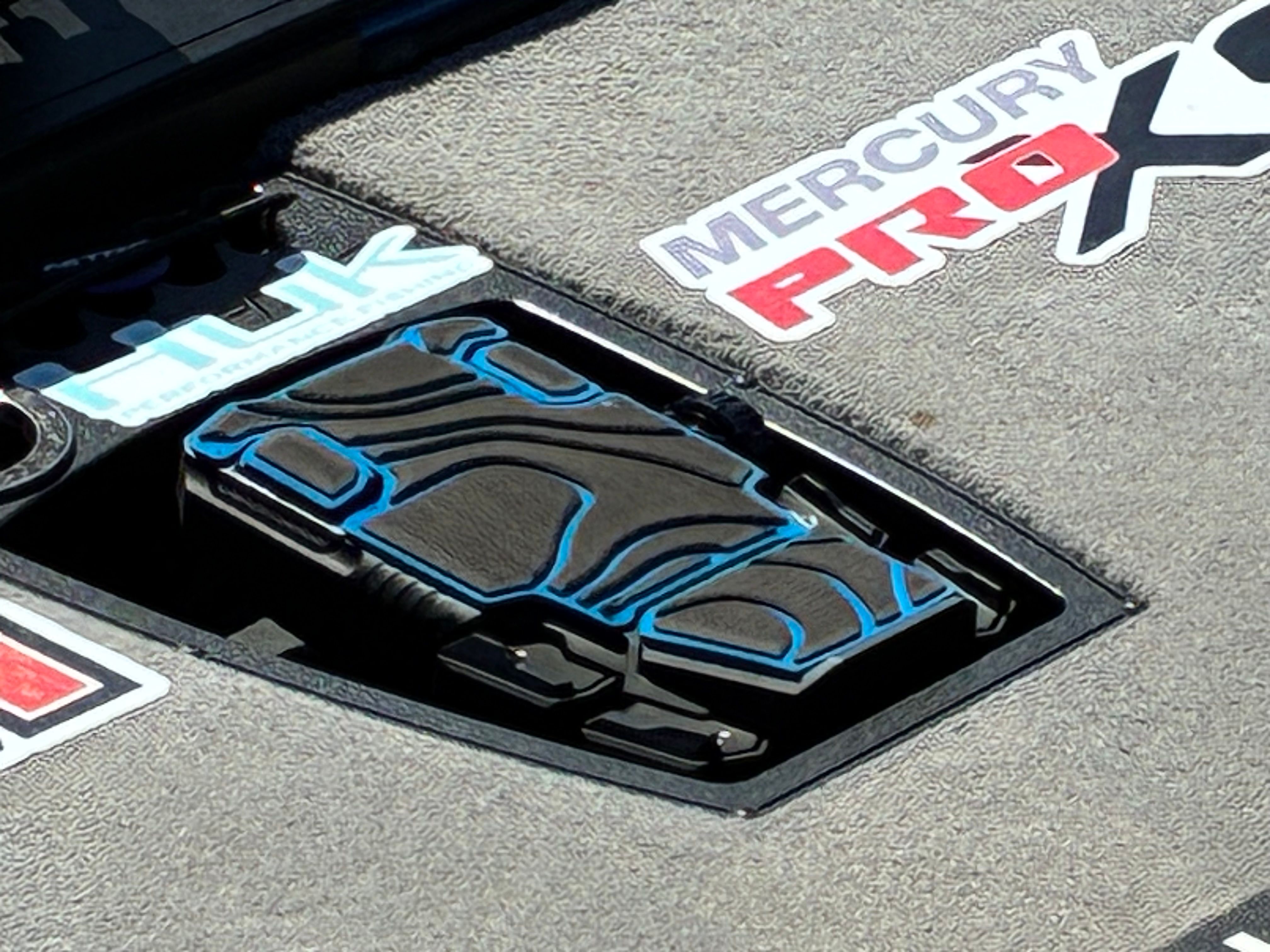 Close-up of Nitro Z18 Pro 2024 with Mercury Pro XS sticker.