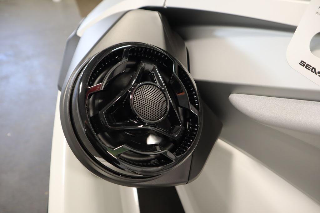 2026 Sea-Doo GTX Limited 325 speaker detail, showcasing sleek design and modern technology.