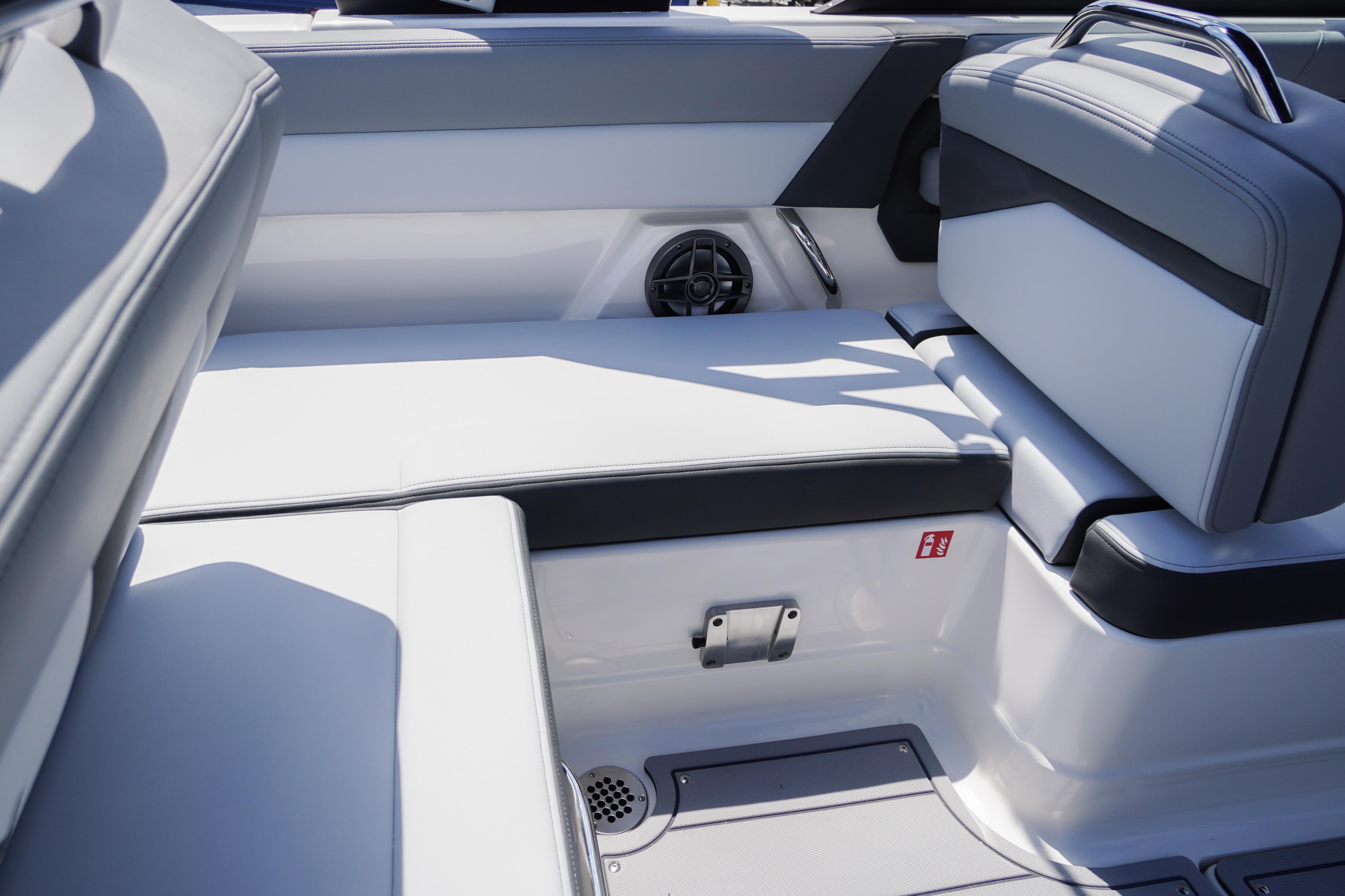 2026 Chaparral SSX 4 boat interior with sleek seating and modern design.