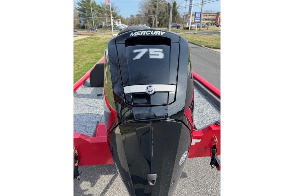 Mercury 75 outboard motor on 2026 Tracker Pro Team 175 boat.