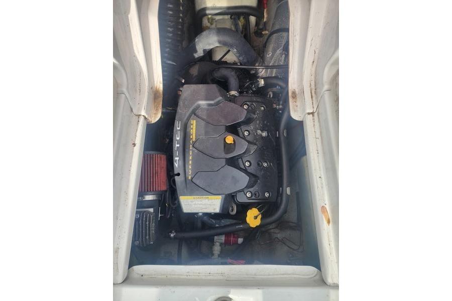 Engine compartment of a 2012 Sea-Doo Sport Boats 180 Challenger, featuring a Rotax 4-TEC engine.